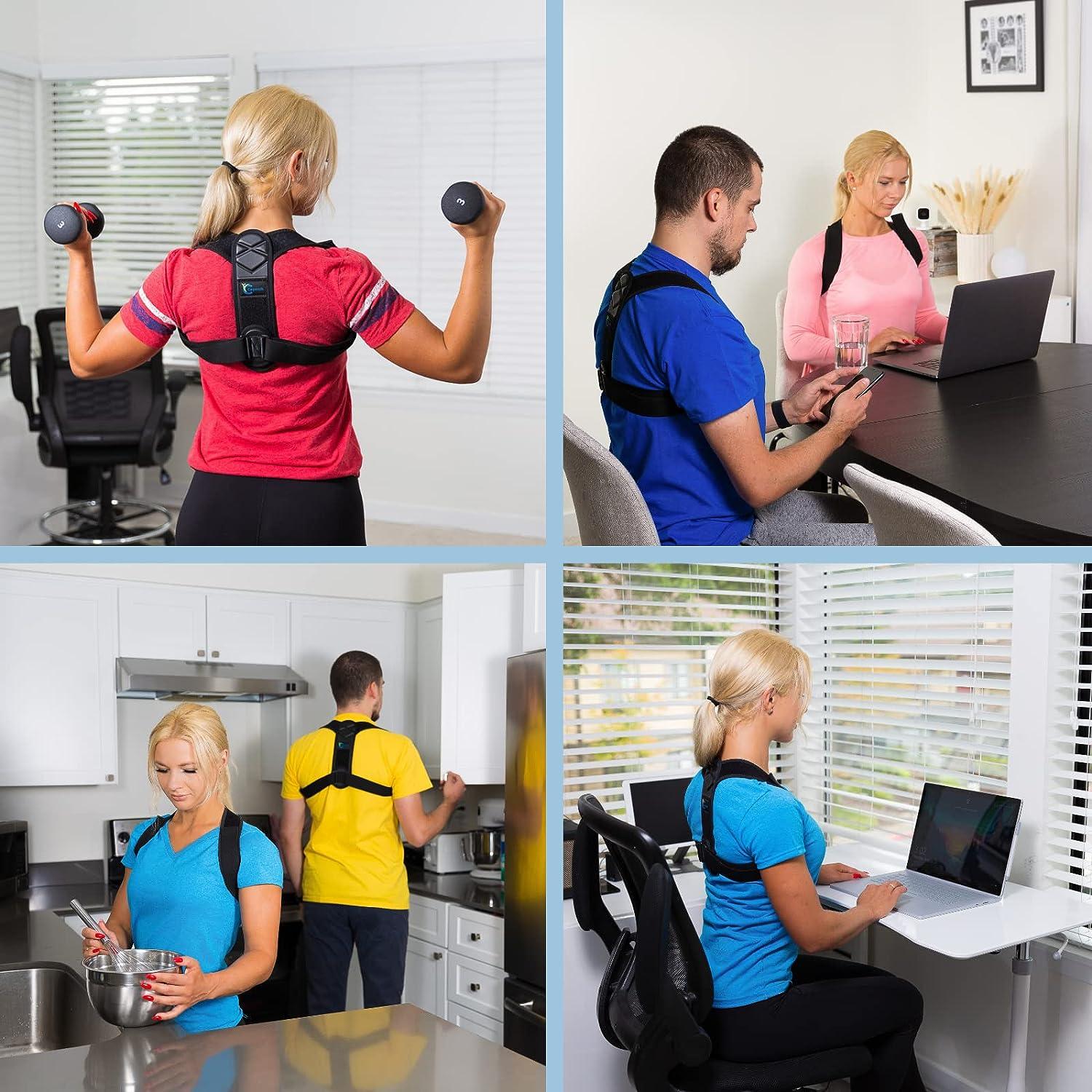 Posture Corrector for Men, Adjustable Back Brace Shoulder for Women, Fits  Most Back Straightener for Back Pain Relief, Work, Sitting