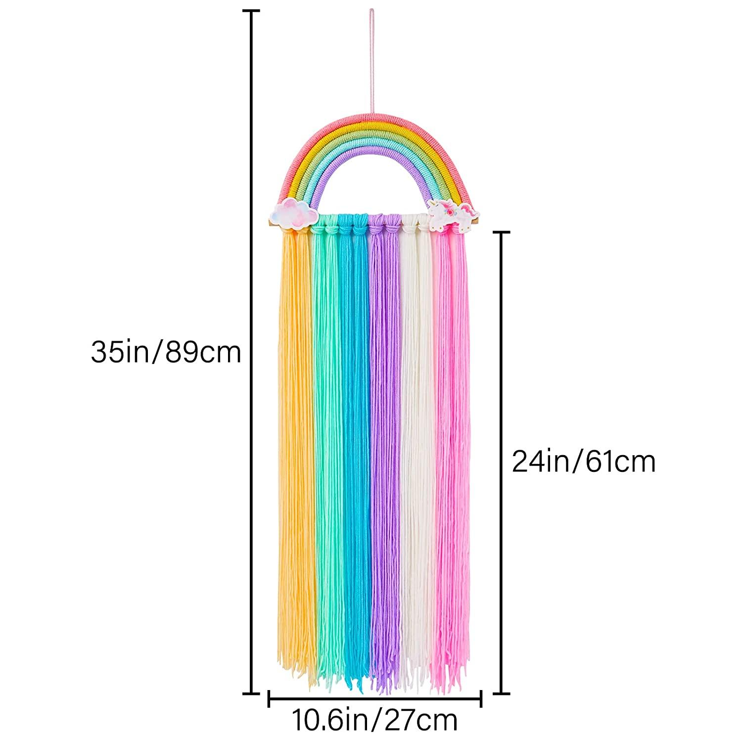 the hannah - rainbow wall hanging / hair bow holder – sawdust