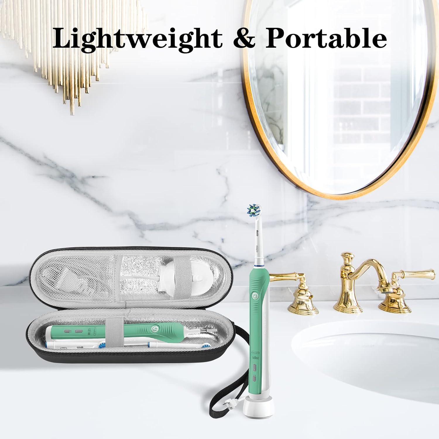 Funda rígida de viaje para cepillo de dientes eléctrico compatible con  Oral-B Pro 1000 8000, Philips Sonicare 1100 5100 6100, bolsa de transporte  para