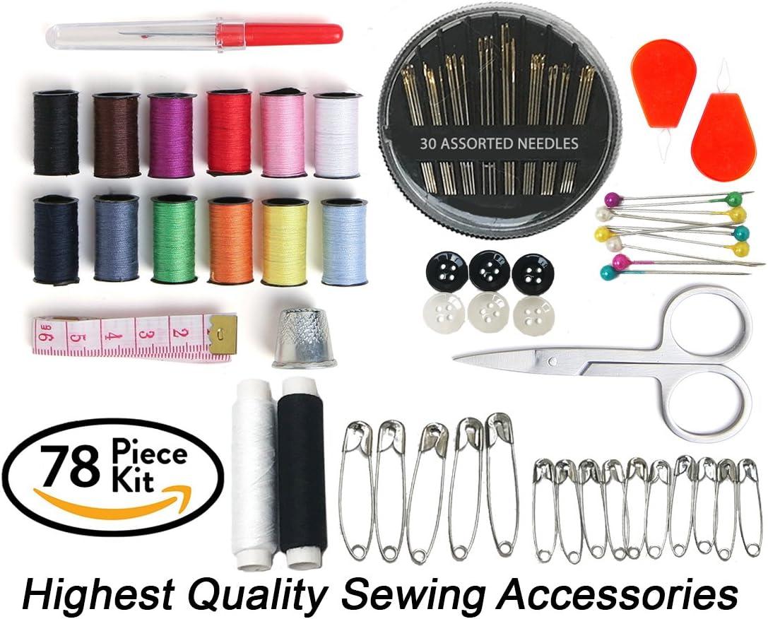 Crafting Essentials Set: Needle Compact, 50 Blouse Hooks, 9 Safety Pins,  Pearl Pins, 22 Reel Box