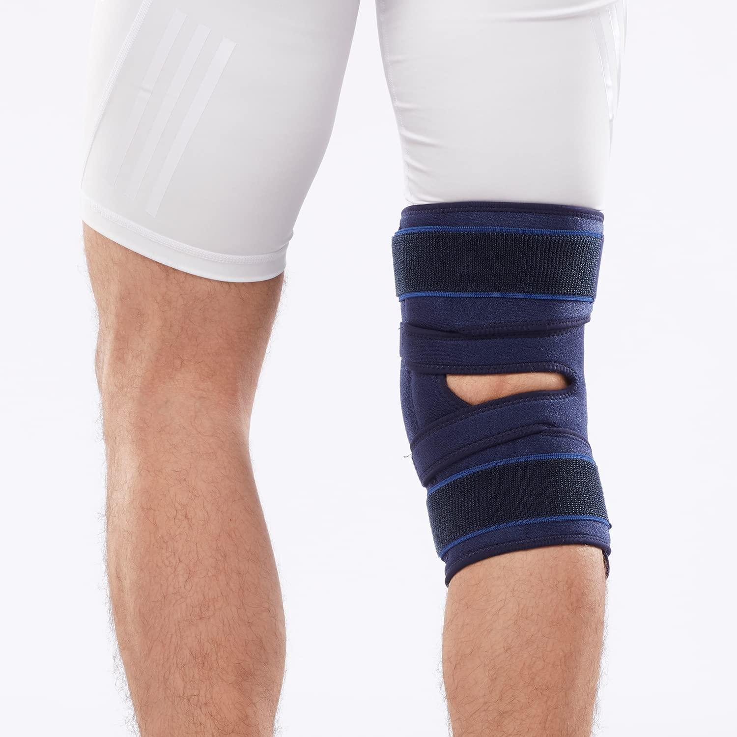 Comforband Adjustable Hinged Knee Brace with Dual Side Hinges Open