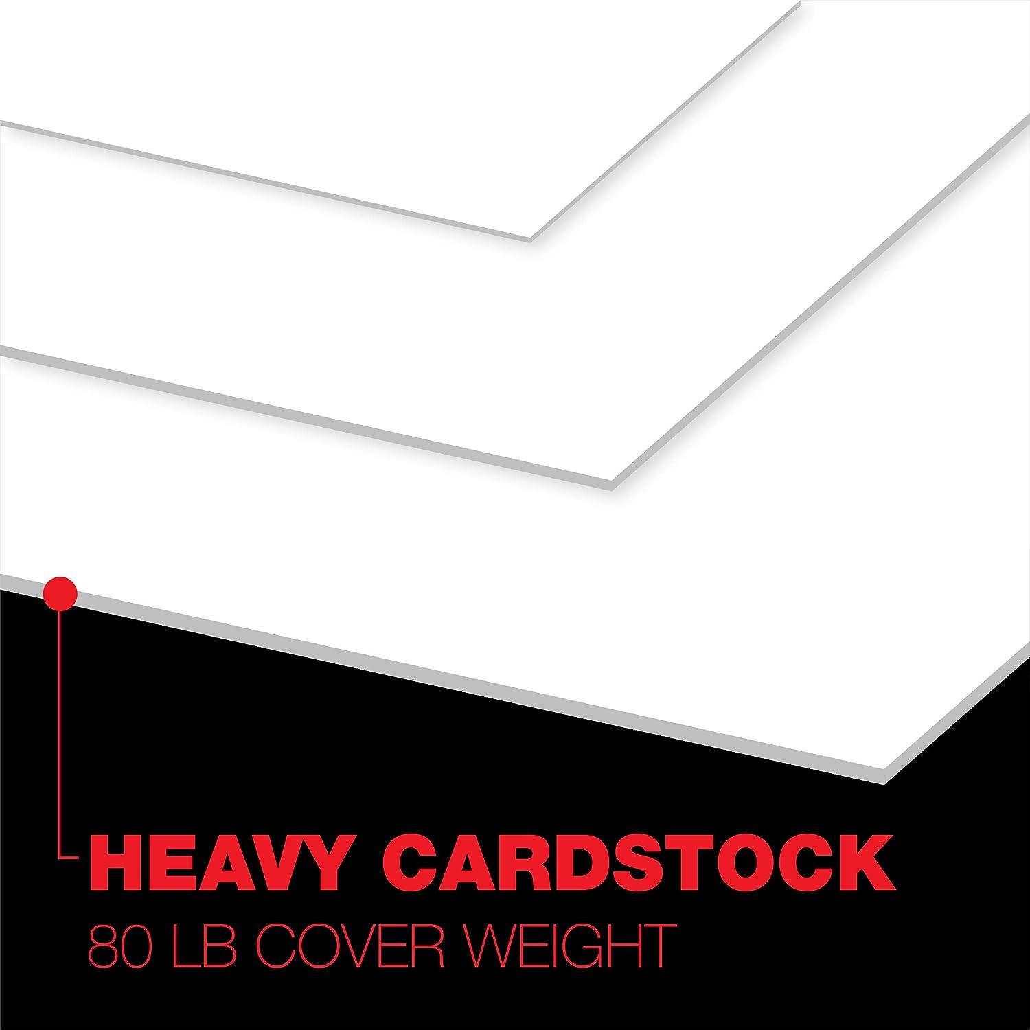 LUX 80 lb. Cardstock Paper 8.5 x 11 Bright White 250 Sheets/Pack  (81211-C-03-250) 
