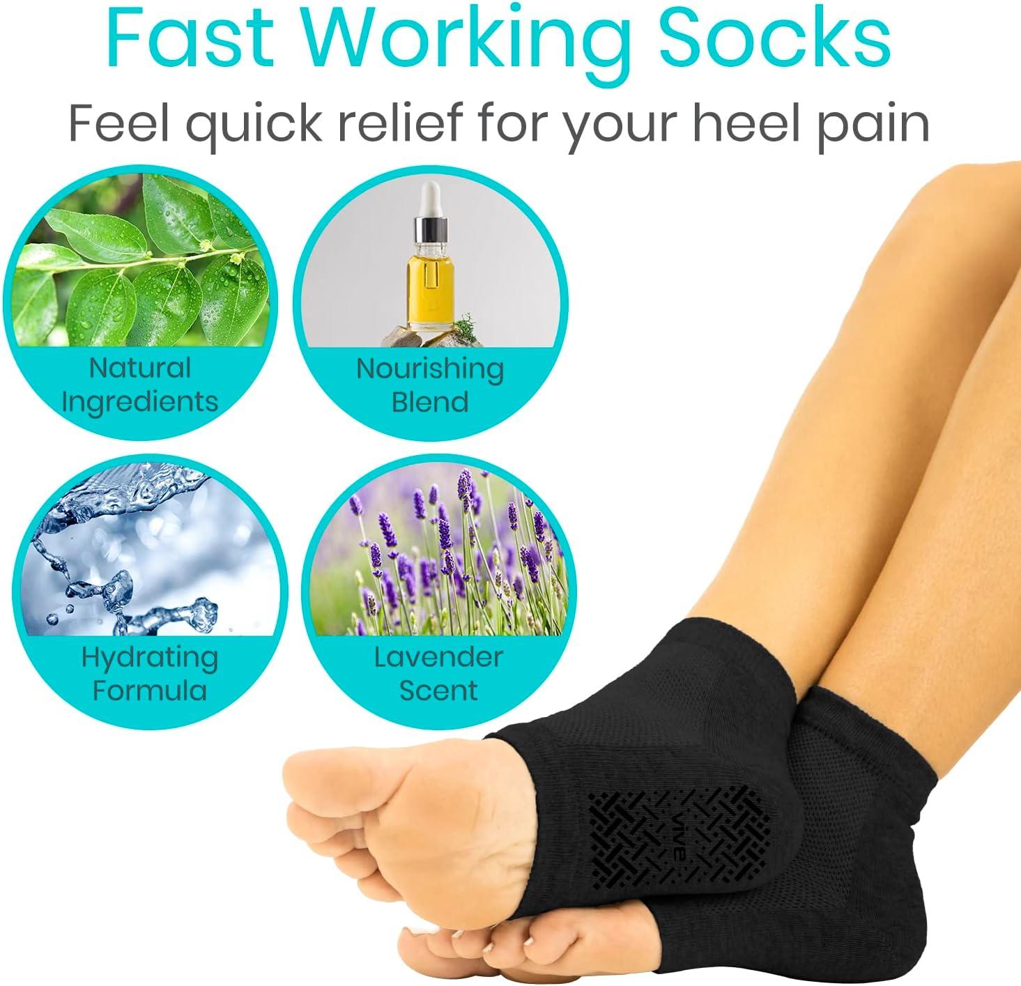 1Pair Moisturizing Gel Socks Repair Cracked Heels Treatment Dry Foot Skin  Open Toe Silicone Sock for Day Night Care - AliExpress