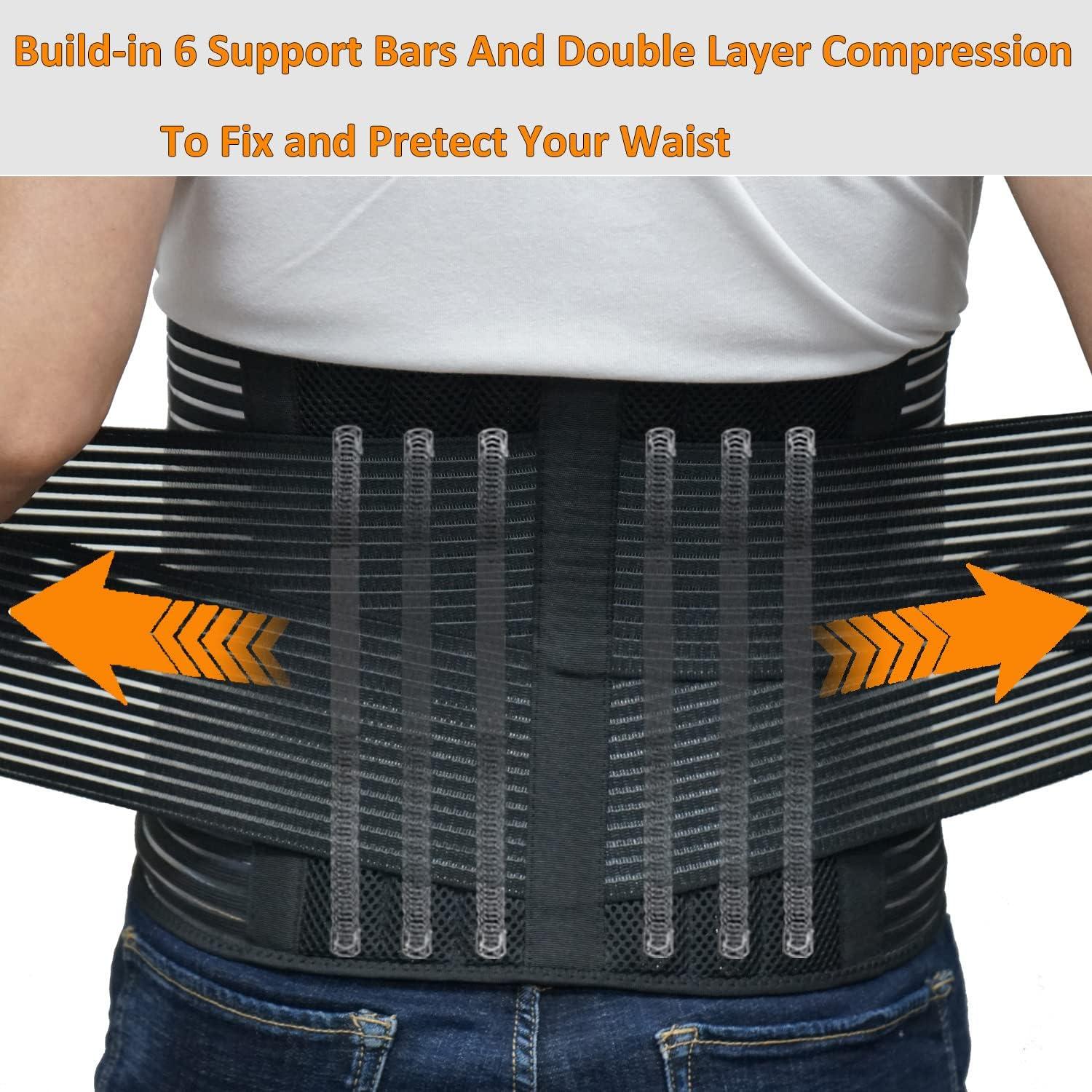 TESETON Back Support Brace Belt for Men & Women, Breathable Lumbar