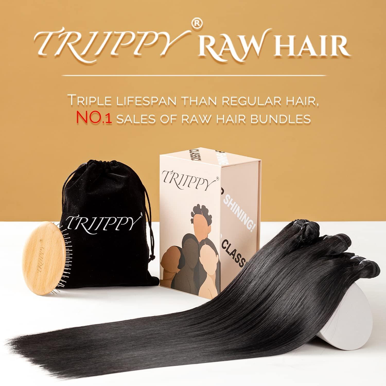 TRIIPPY Raw Human Hair Bundles Triple Lifespan Than Regular Virgin