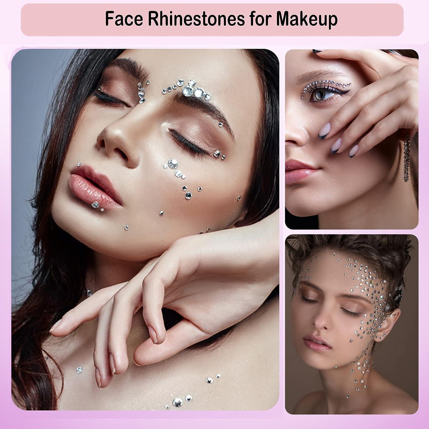 3D Face Gems Jewels Sticker Shiny Face Decoration Rhinestones Sticker Body  Art