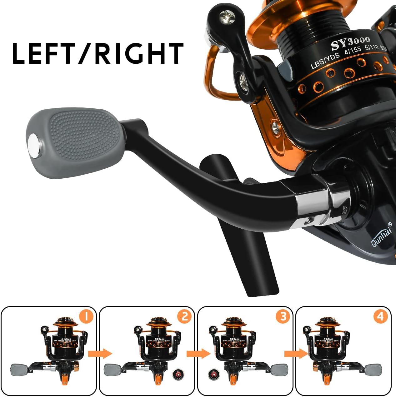 Summer and Centron Spinning Reels, 12 +1 BB Light Weight & Ultra Smooth  Reel for Ice/Summer 3000/1000 Fishing Reel by QINGLER