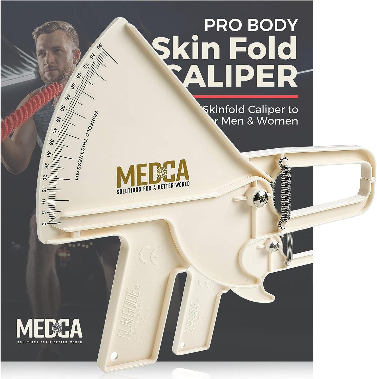 Body Fat Caliper - Handheld BMI Body Fat Measurement Device - Skinfold  Caliper Measures Body Fat for Men and Women 