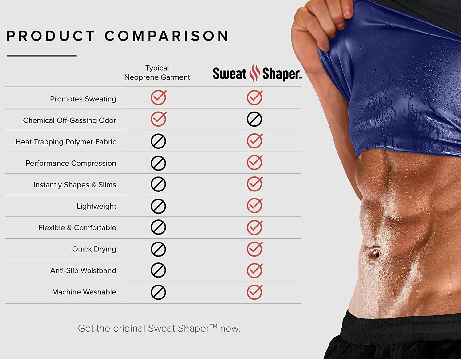  Sweat Shaper Mens Premium Slimming Shapewear