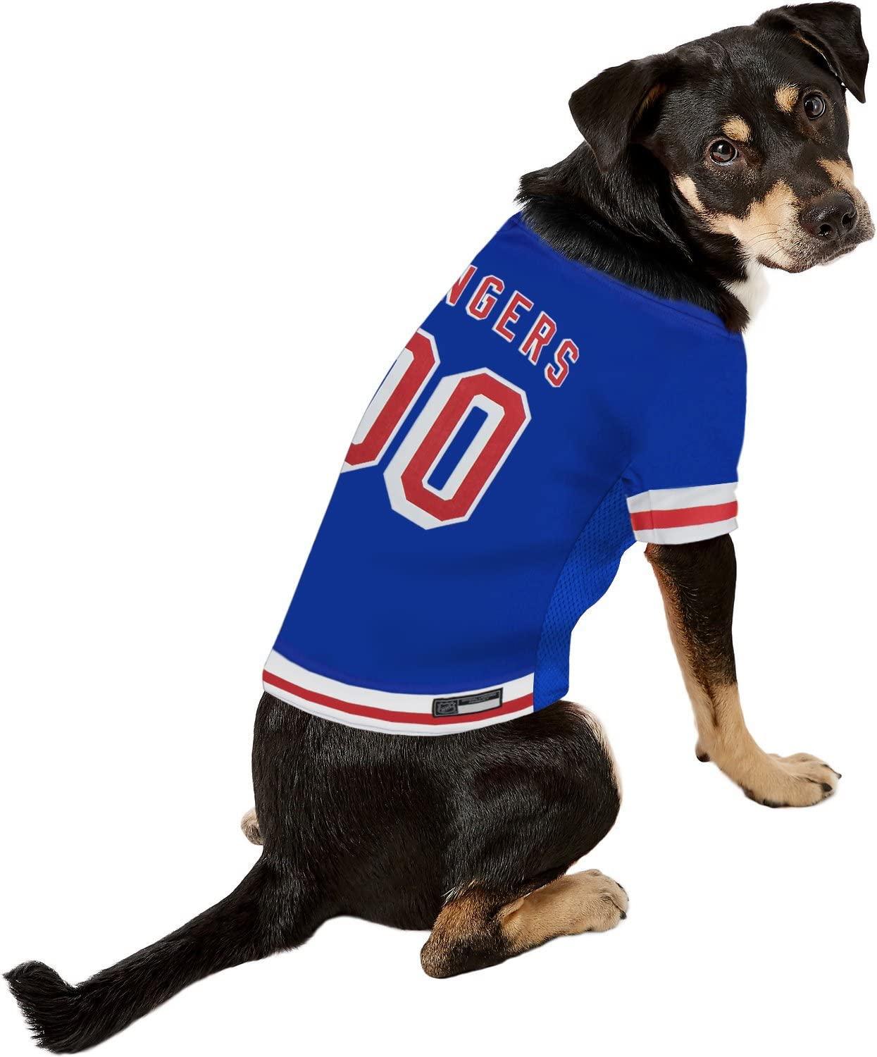NHL New York Rangers Jersey for Dogs & Cats, Small. - Let Your Pet Be A  Real NHL Fan! New York Rangers Small NHL Dog Jersey