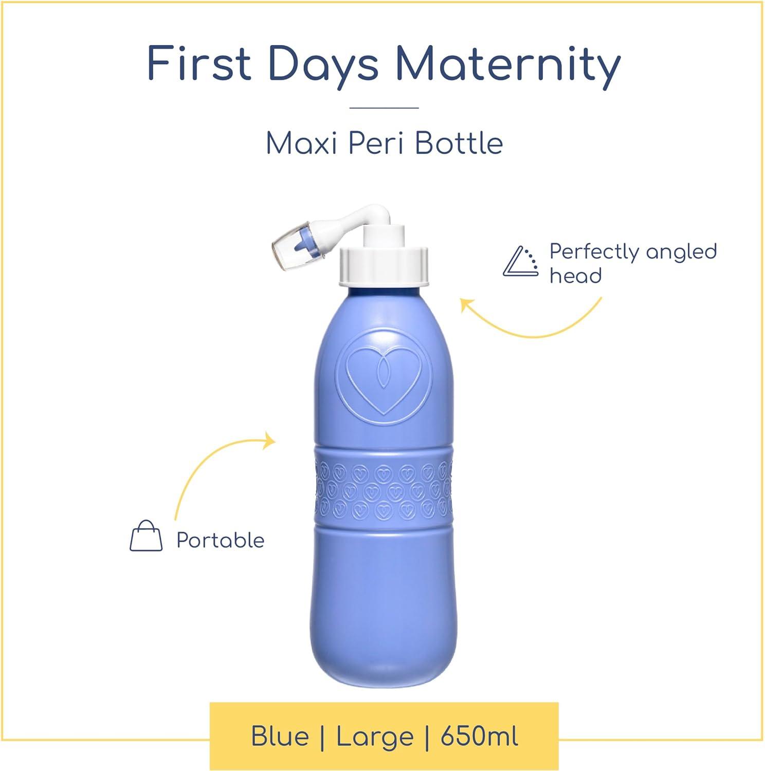 First Days Maternity - Maxi Peri Bottle, Portable Peri Bottle for Maximum  Postpartum Soothing, Perfectly Angled Head, Versatile, Durable, BPA-Free