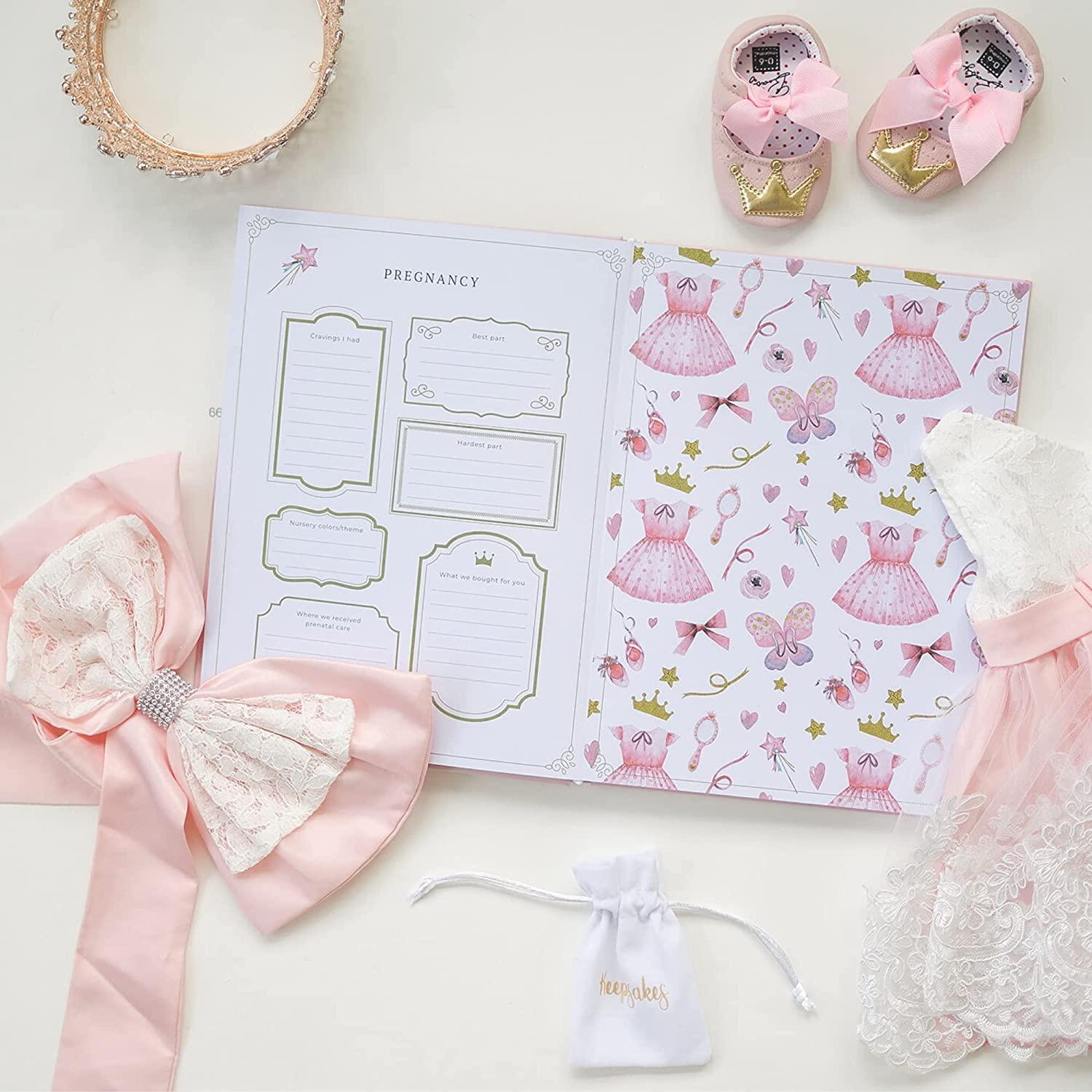 Rayne Baby Princess Baby Memory Book Kit. Baby Journal Scrapbook with  Keepsake Box, Pouches and Boho Milestone Stickers. Girl Baby Album First  Year to 5. Princess Baby Gift for Girl or Boy