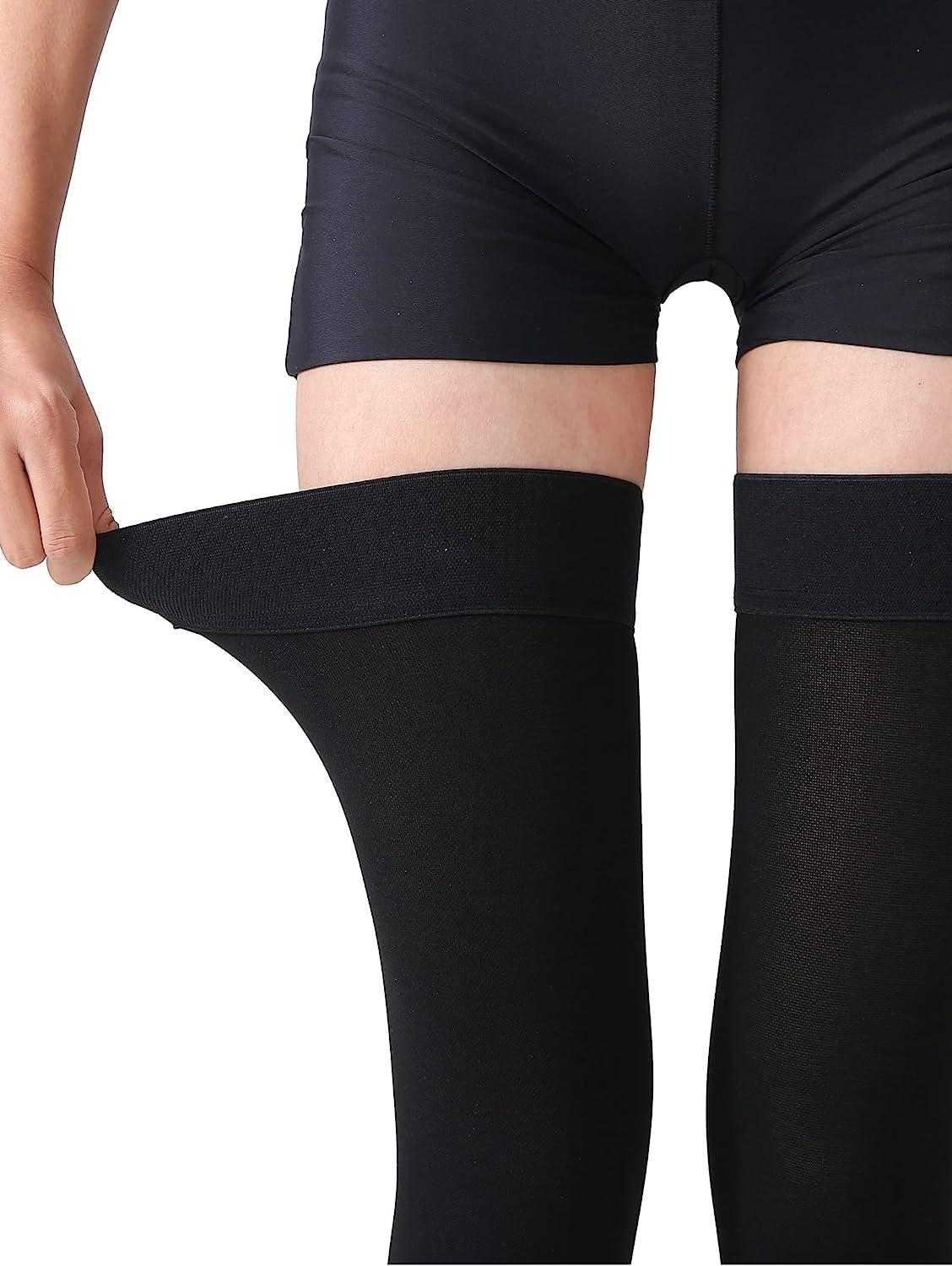 Thigh High Compression Stockings, Closed Toe, Pair, Firm Support
