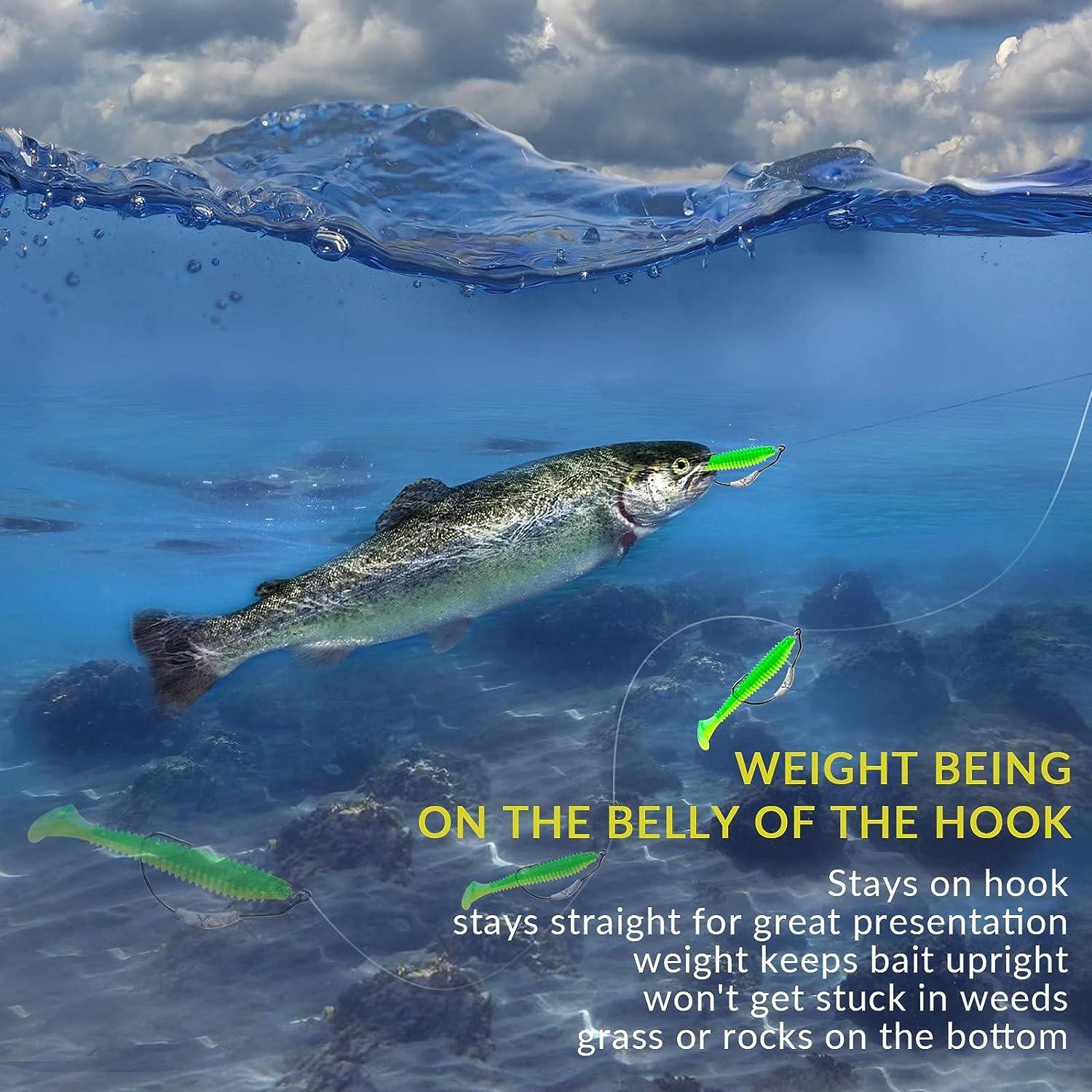 THKFISH Fishing Hooks Twistlock Hooks Weighted Bass Hooks Swimbait