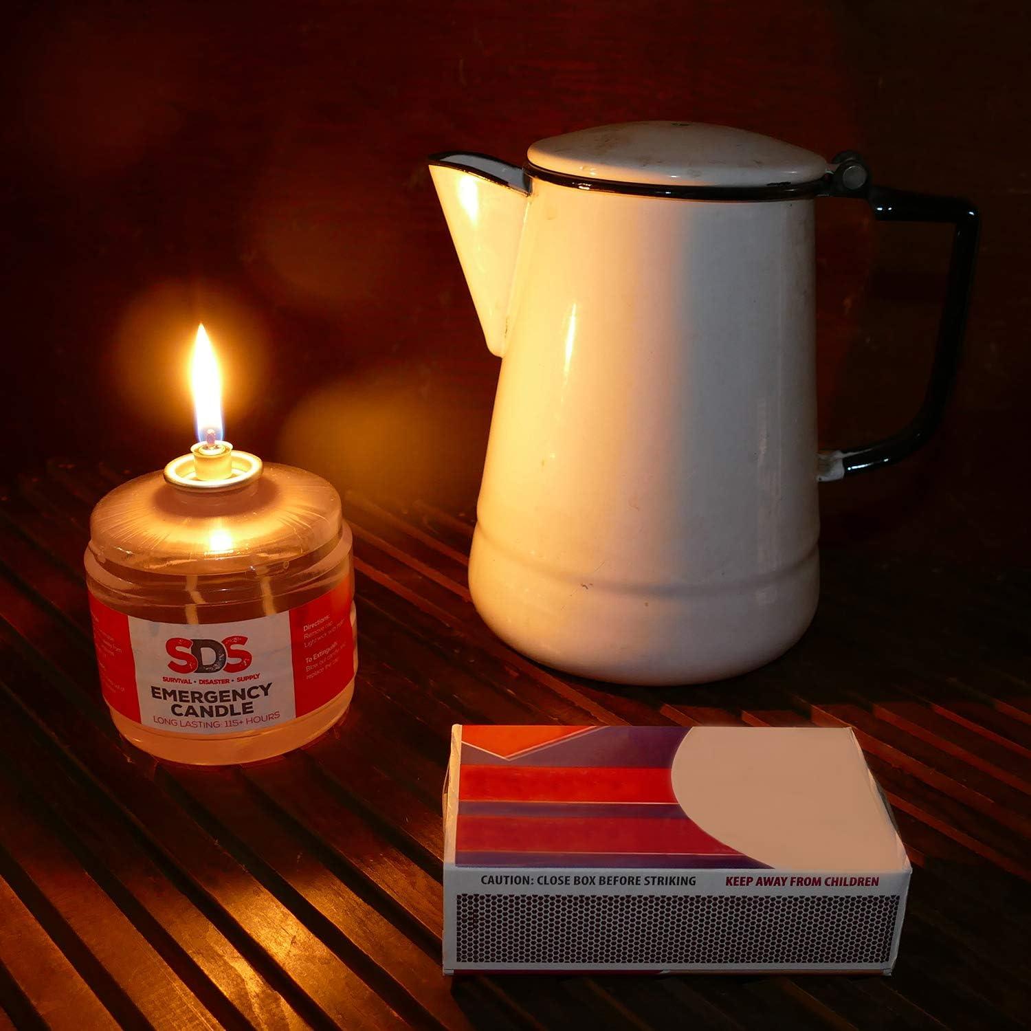 Long Lasting Emergency Candles Environmentally Friendly Odorless Candle with Lid Home Spares for Emergency
