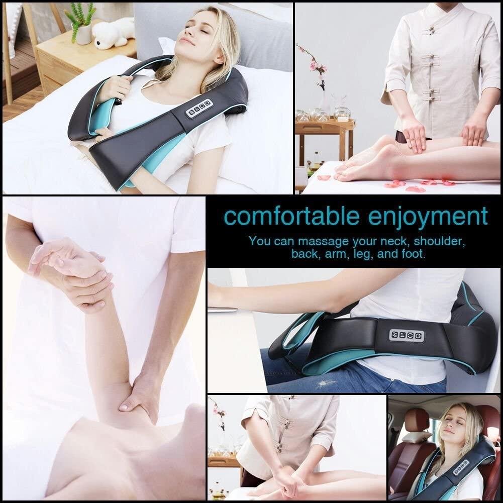 4D Neck Kneading Massager, Deep Tissue with Heating Functions for