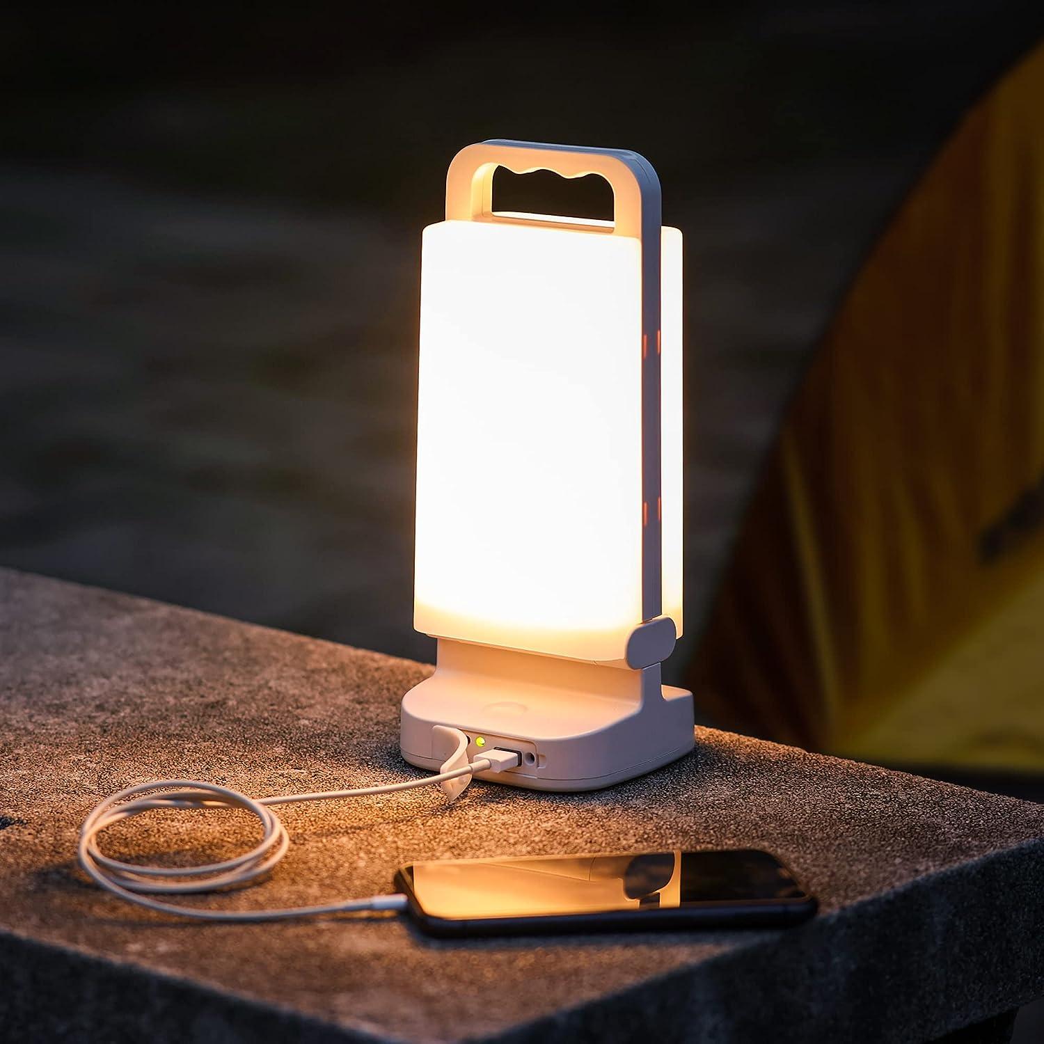 Portable LED Camping Lantern Waterproof Solar USB Rechargeable LED  Flashlight Emergency Fishing Light