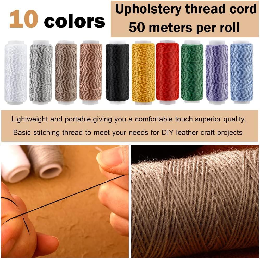 0.6mm Round Waxed Line Thread Wax String Stitching Thread for Leather Craft  Sewing Thread DIY