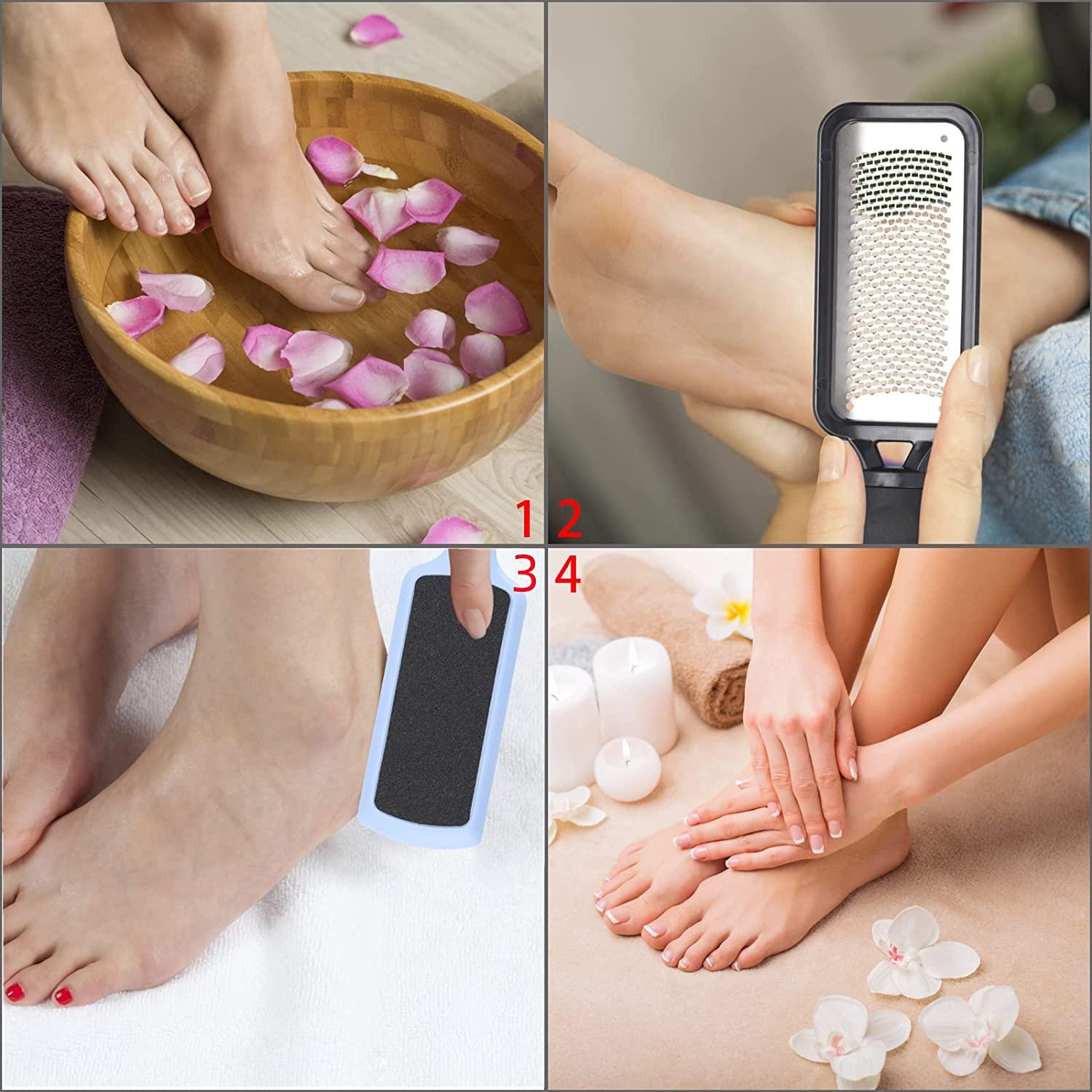 2 Pieces Colossal Foot Rasp Foot File and Callus Remover, Stainless Steel  Feet Grater Heel File Foot Pedicure Tools for Dry Cracked Heels