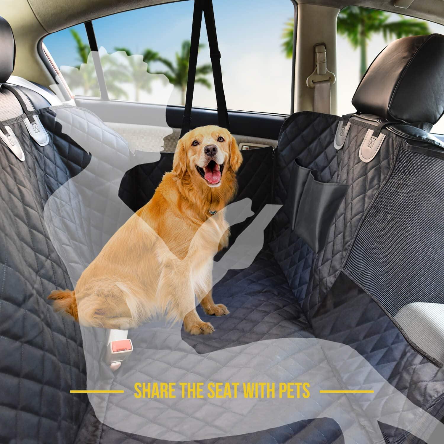 Dog Seat Covers for Backseat Car Hammock for Dogs Waterproof Mesh