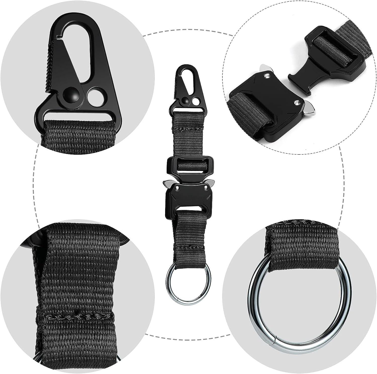SZHOWORLD Outdoor Stainless Steel Tactical Keychain Carabiners EDC Hanging  Buckle Quickdraw