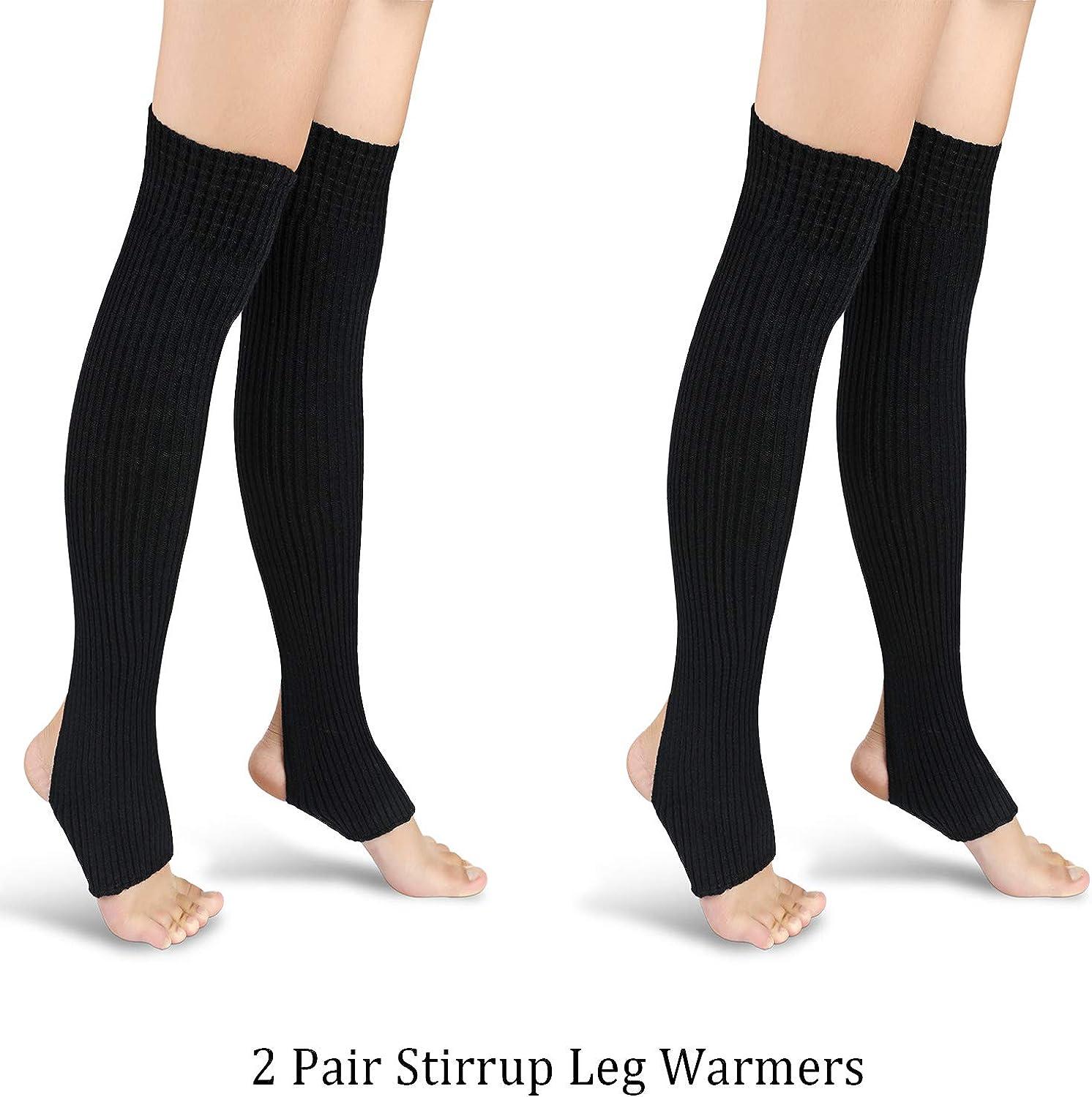 2 Pairs Stirrup Leg Warmers Straight Over the Knee Socks 21.65