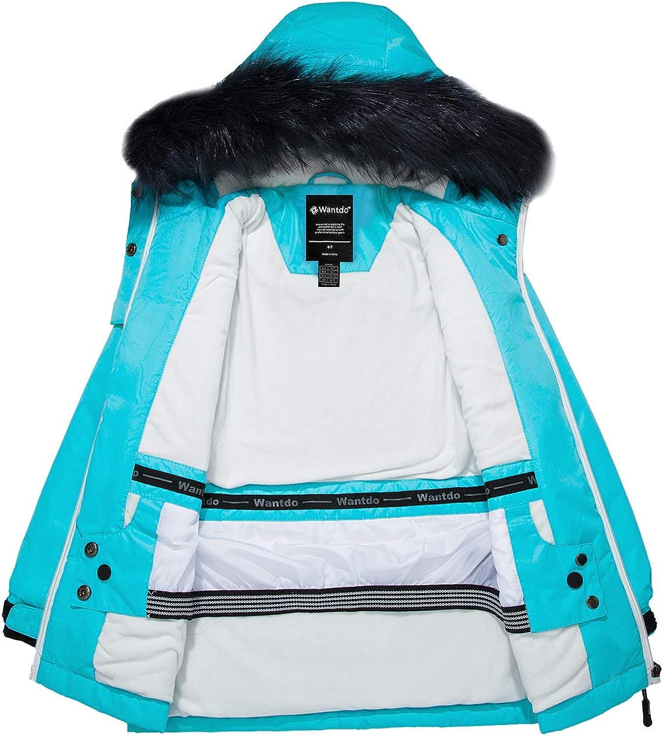  wantdo Girls' Hooded Winter Jackets Warm Fleece Jacket with  Hood Black 14-16: Clothing, Shoes & Jewelry