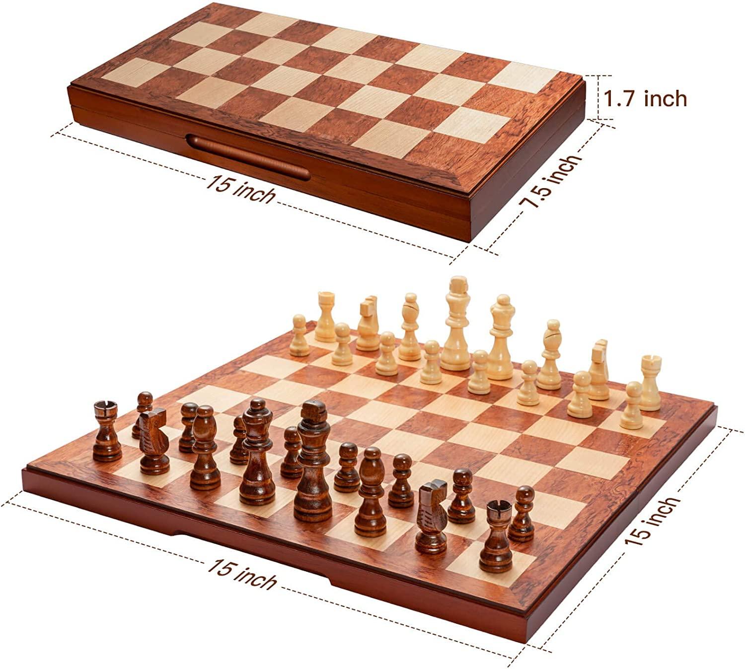 Handmade Olive Wood Chess Set With Storage - Artisraw