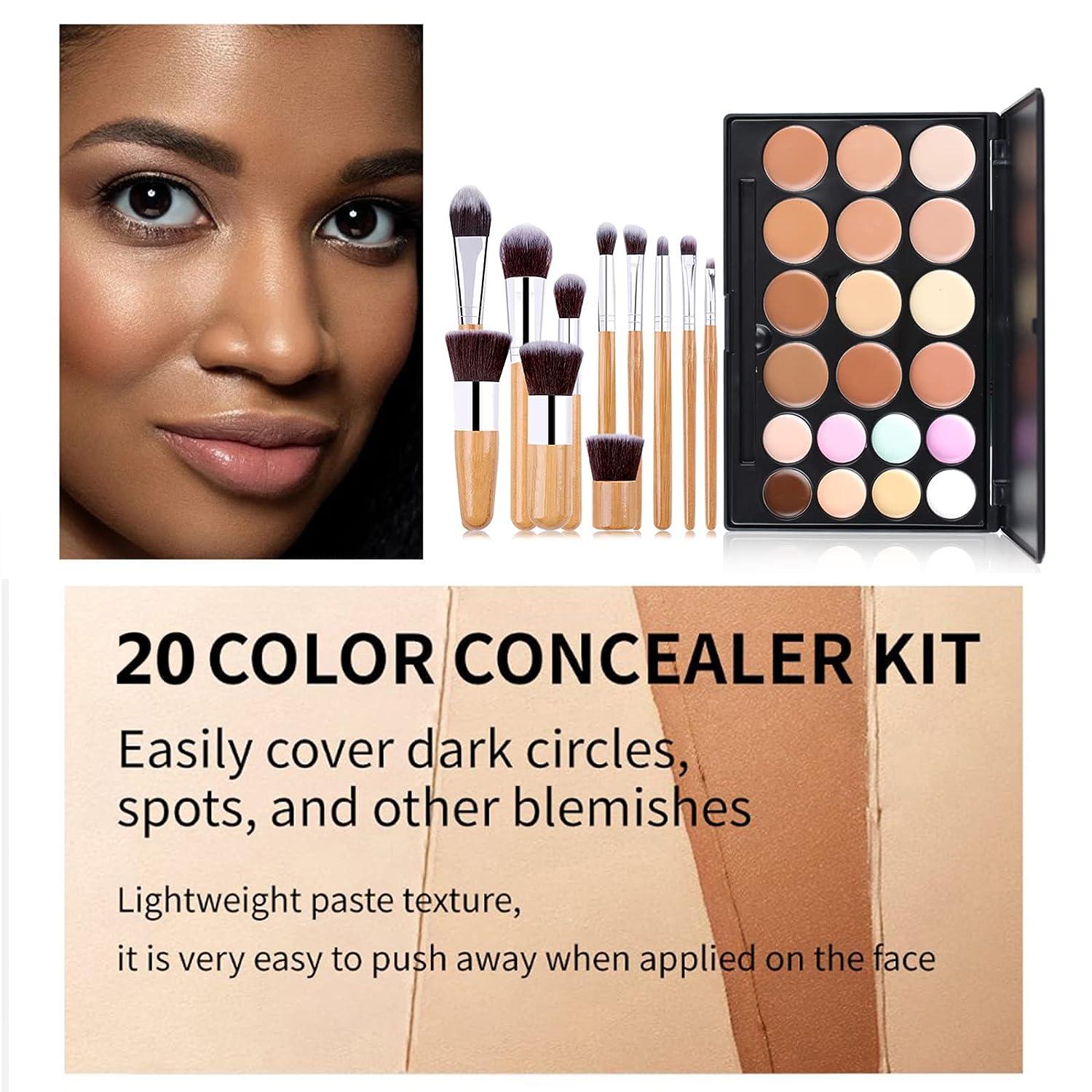 Color Correcting Concealer Palette, 15 Colors Multi-Use Concealer Makeup  Kit 