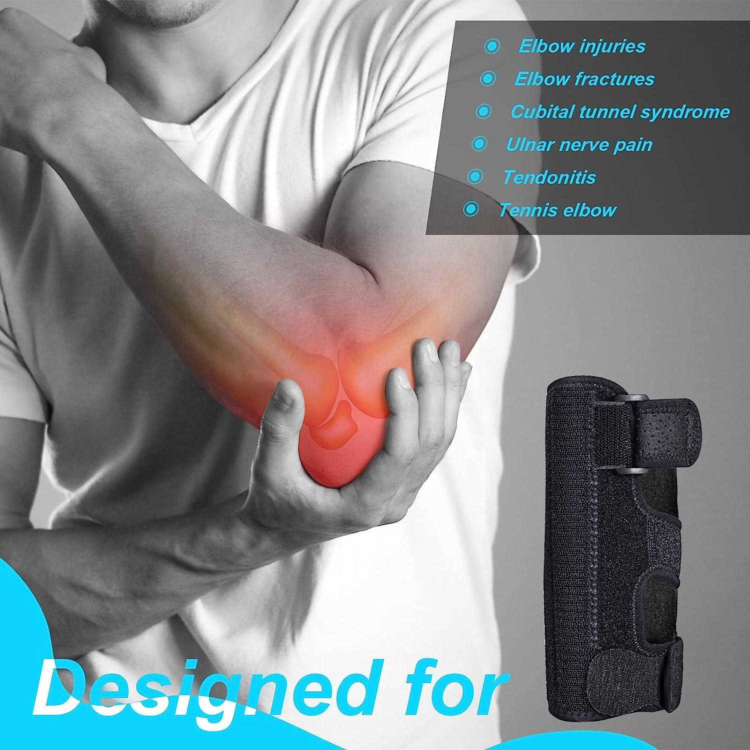 Cubital Tunnel Syndrome Elbow Brace to Prevent Ulnar Nerve Entrapment &  Hyperextension