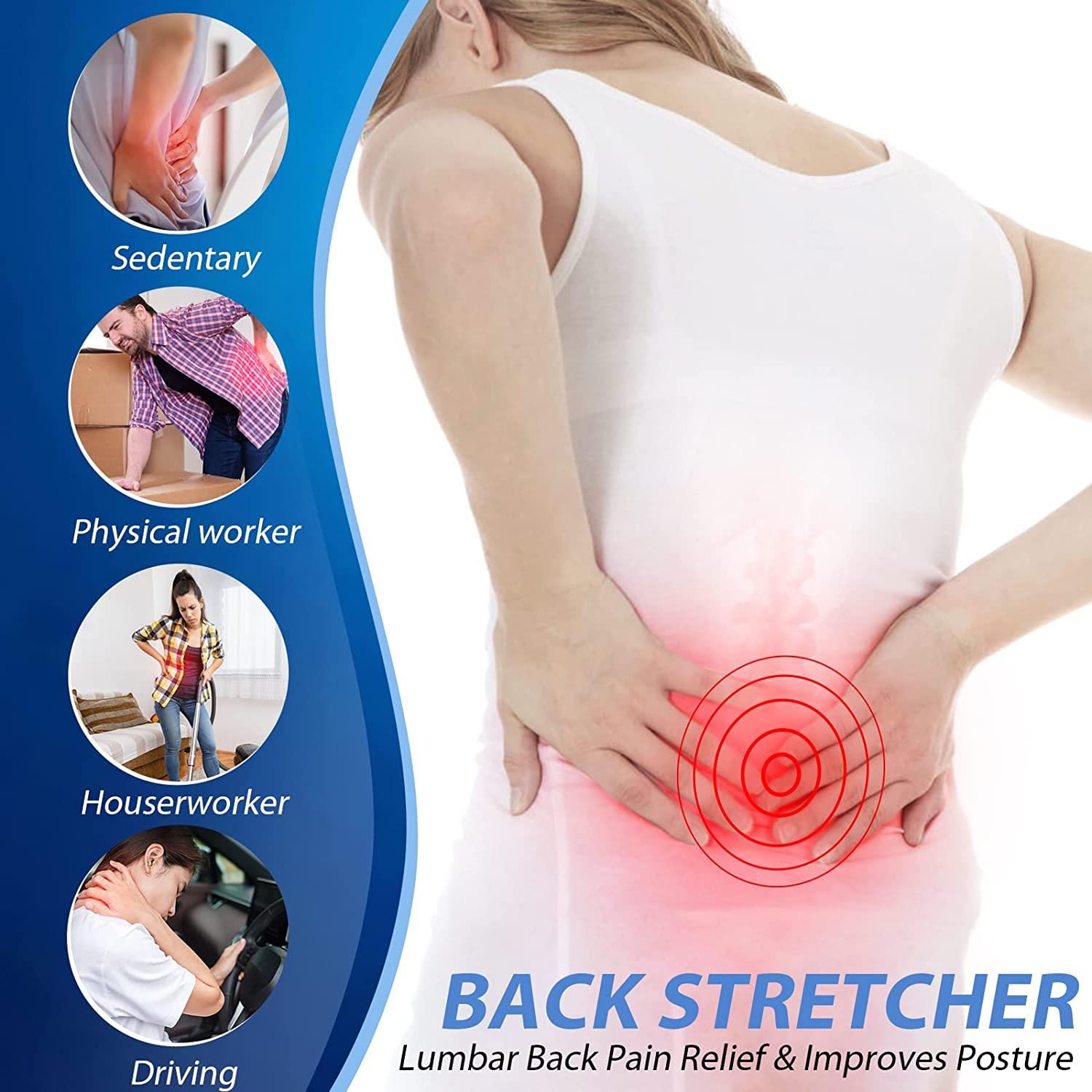 adjustable lumbar massager back stretcher for lower back pain relief