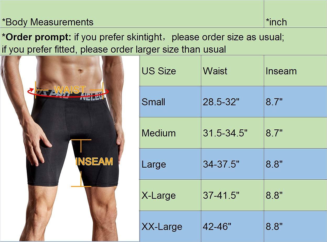 NELEUS Men's Compression Shorts Pack of 3 3X-Large 6012 Black