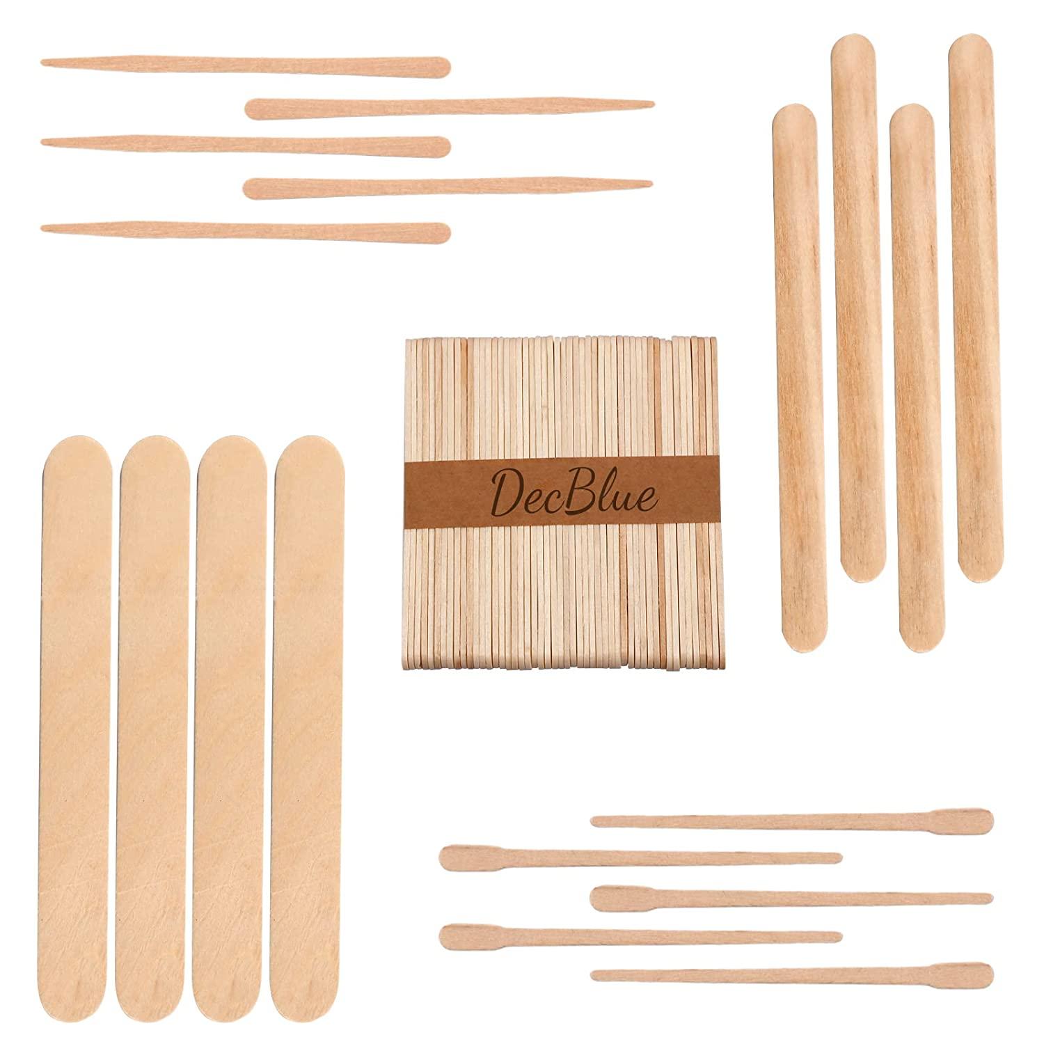 50Pcs Disposable Wooden Wax Sticks Small Waxing Spatula for Hair Removal  Leg Round Ended Spatulas Sticks Salon Supply