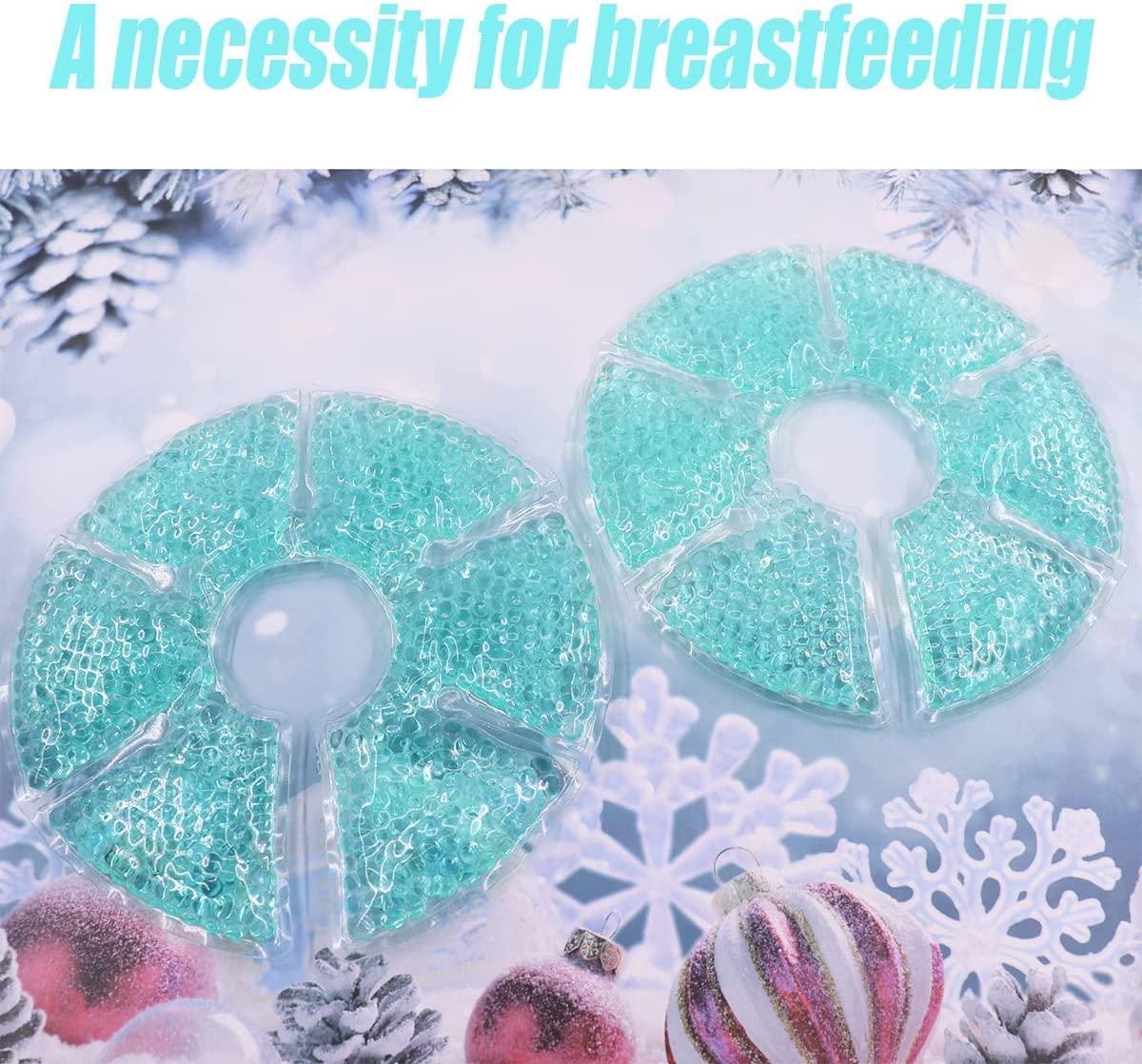 Breast Therapy Pads Breast Ice Pack, Hot Cold Breastfeeding Gel Pads, Boost  Milk Let-Down with Gel Bead (Blue)