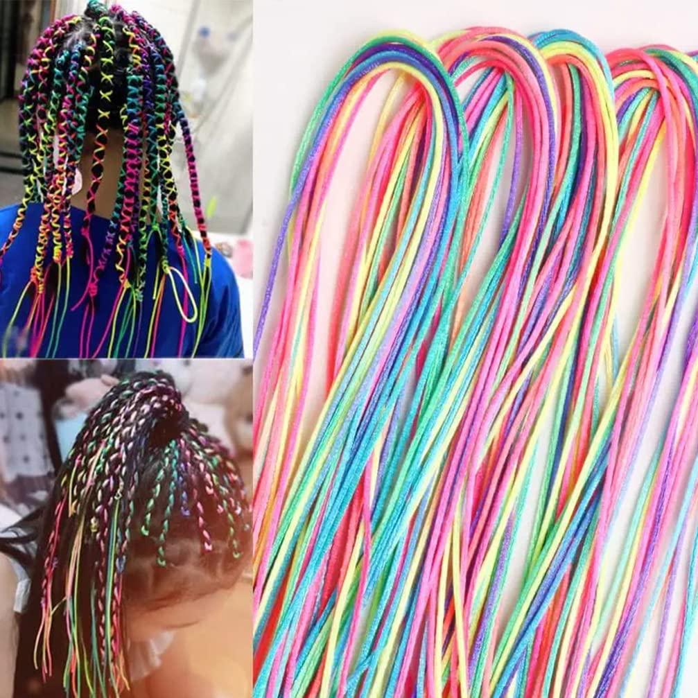 30 Pcs Hair Braids Assorted Gradient Color Mix Colorful Hair Wrap