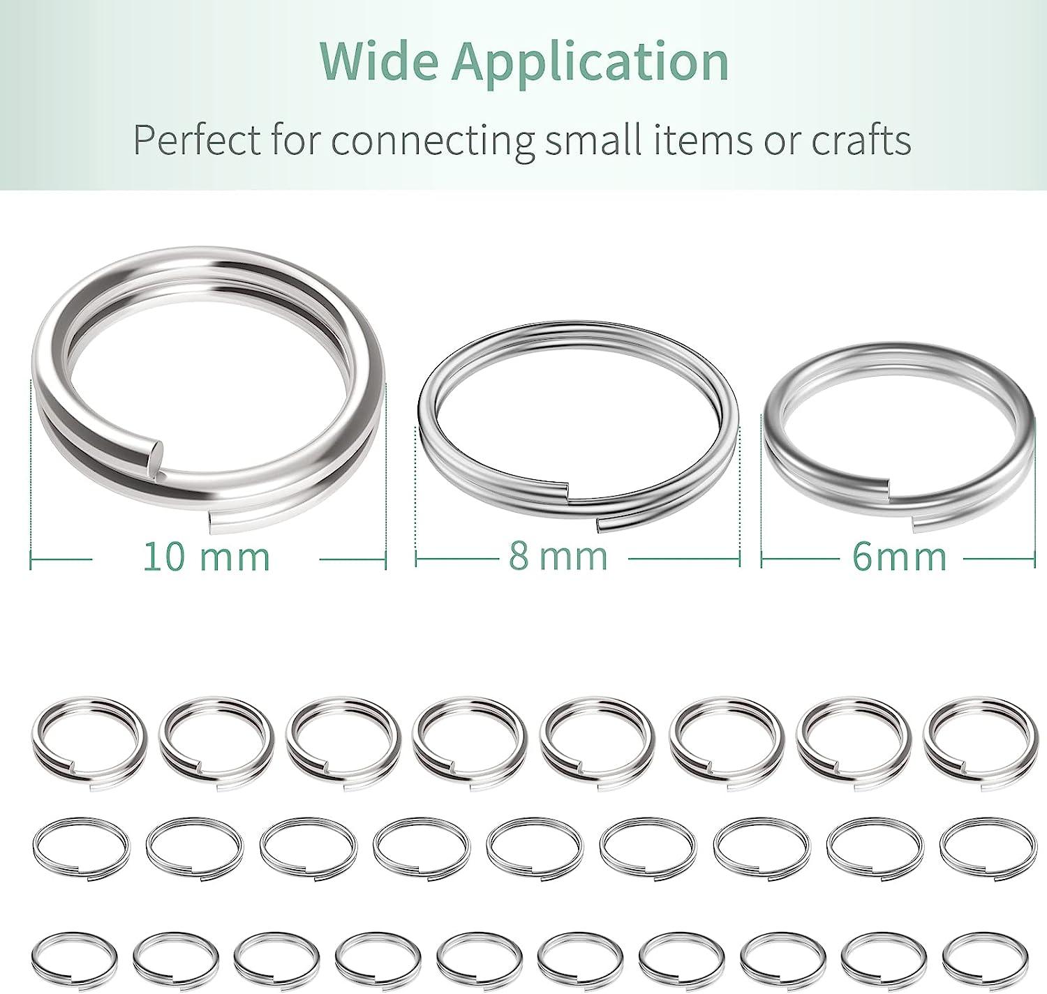 Metal Loop Jump Rings Round Split Ring Connectors Jewelry Making