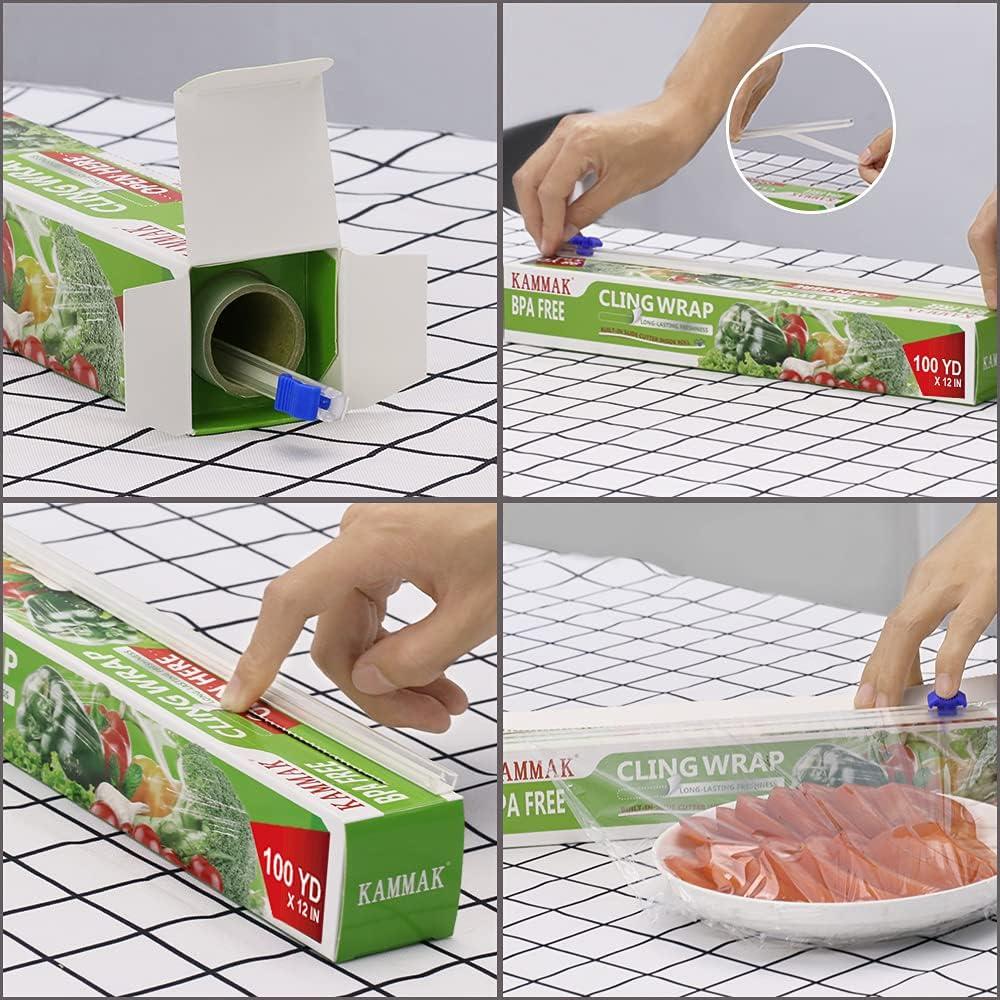 Plastic Cling Film Refillable Box With Slide Cutter Kitchen