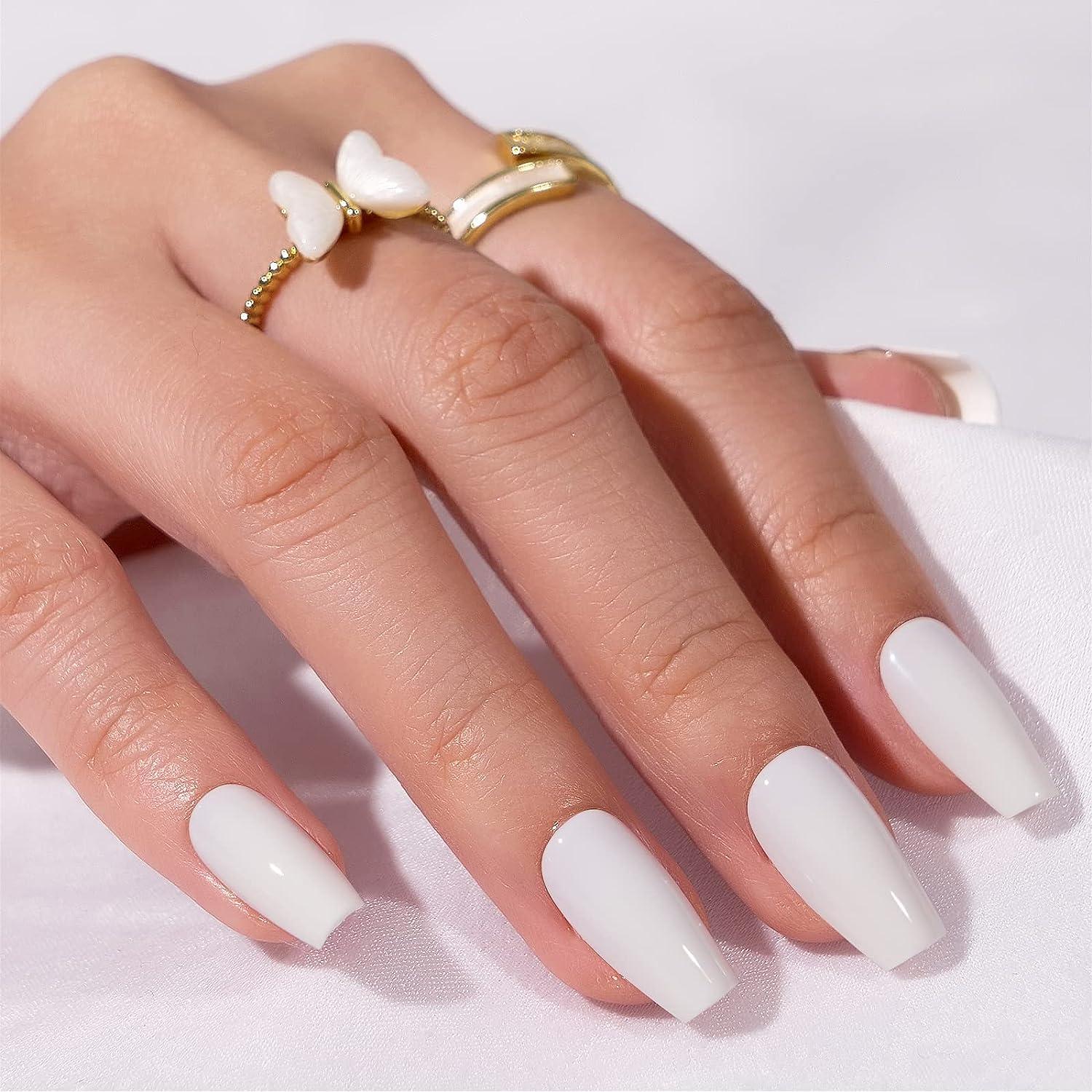 Snow White Nail Wraps | Matte white nails, White nails, White acrylic nails