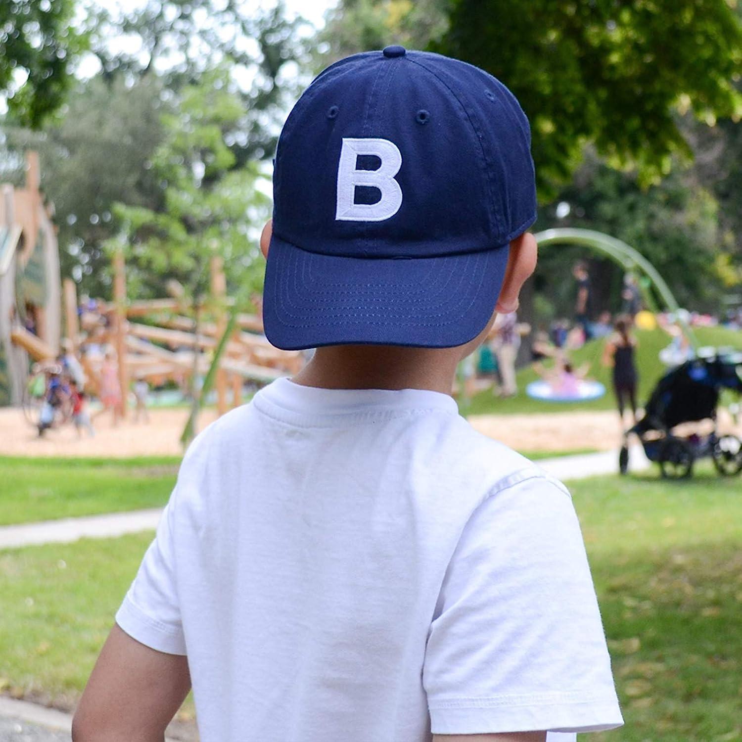 Tiny Expressions - Monogrammed Toddler & Kids Baseball Cap | Adjustable Navy Hat