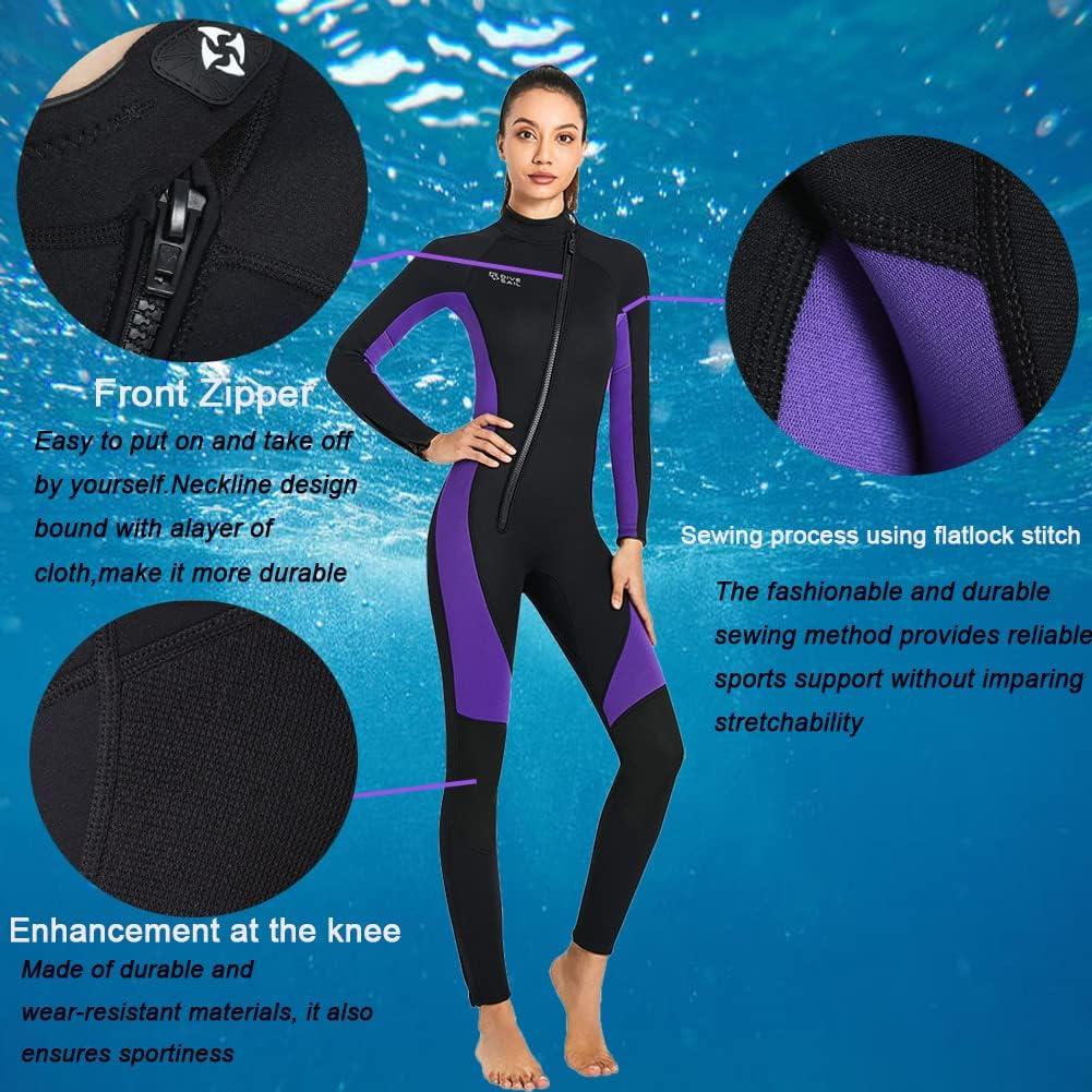 One Piece Women Wetsuit Hooded Full Body Diving Suit Sunscreen Surfing  Swimsuits