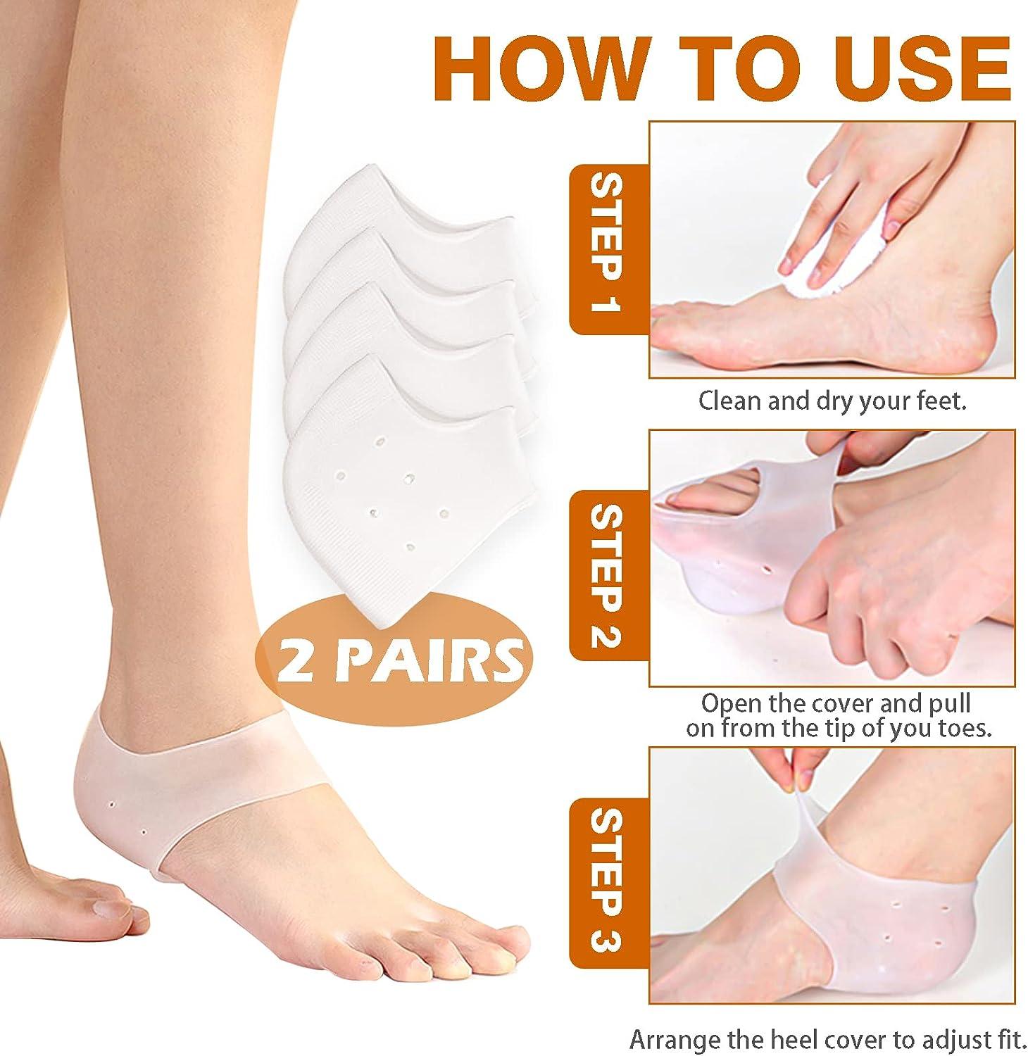 Amazon.com: Healeved 3 Pairs Silicone Heel Cover Heel Guard Silicone Heel  Socks Soft Heel Pads Silicone Heel Protector high Heel Pads Heel Absorption  Cushion Soft Foot Pads with Hole Nylon Non-Slip mat :