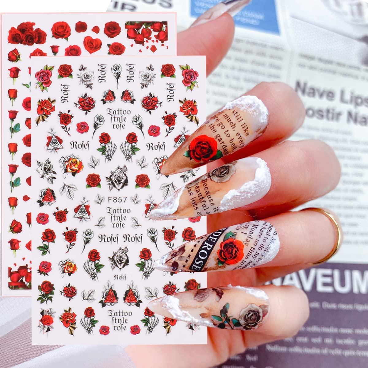 Fashion Colorful Decals Manicure 3D Art Stickers Decal Manicure Self  Adhensive Nail DIY Design Nail Art Stickers for Nail Tools Decorations