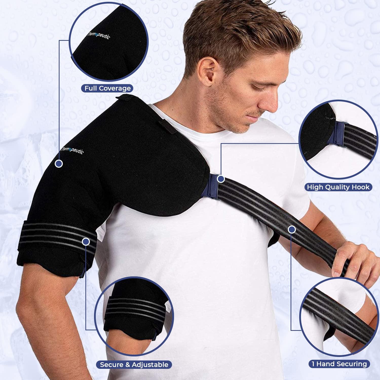 BRACOO IA80 Advanced Thermal Therapy Belt - For Waist & Shoulder (with 6  Inch Ice Hot Bag)