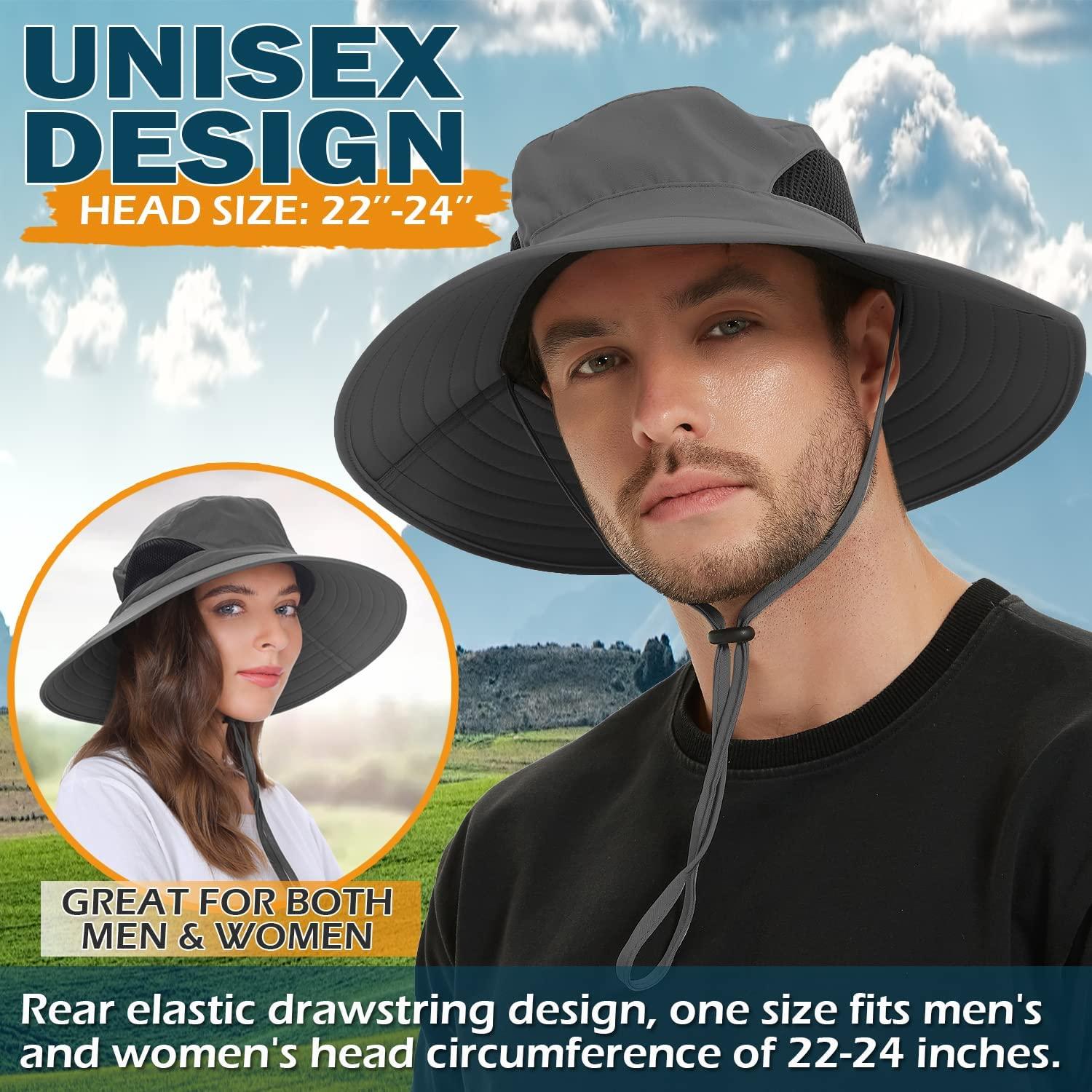 Boonie Hat，Men Sun Hat Sun Protection Wide Brim Bucket Hat Waterproof  Foldable Boonie Hat