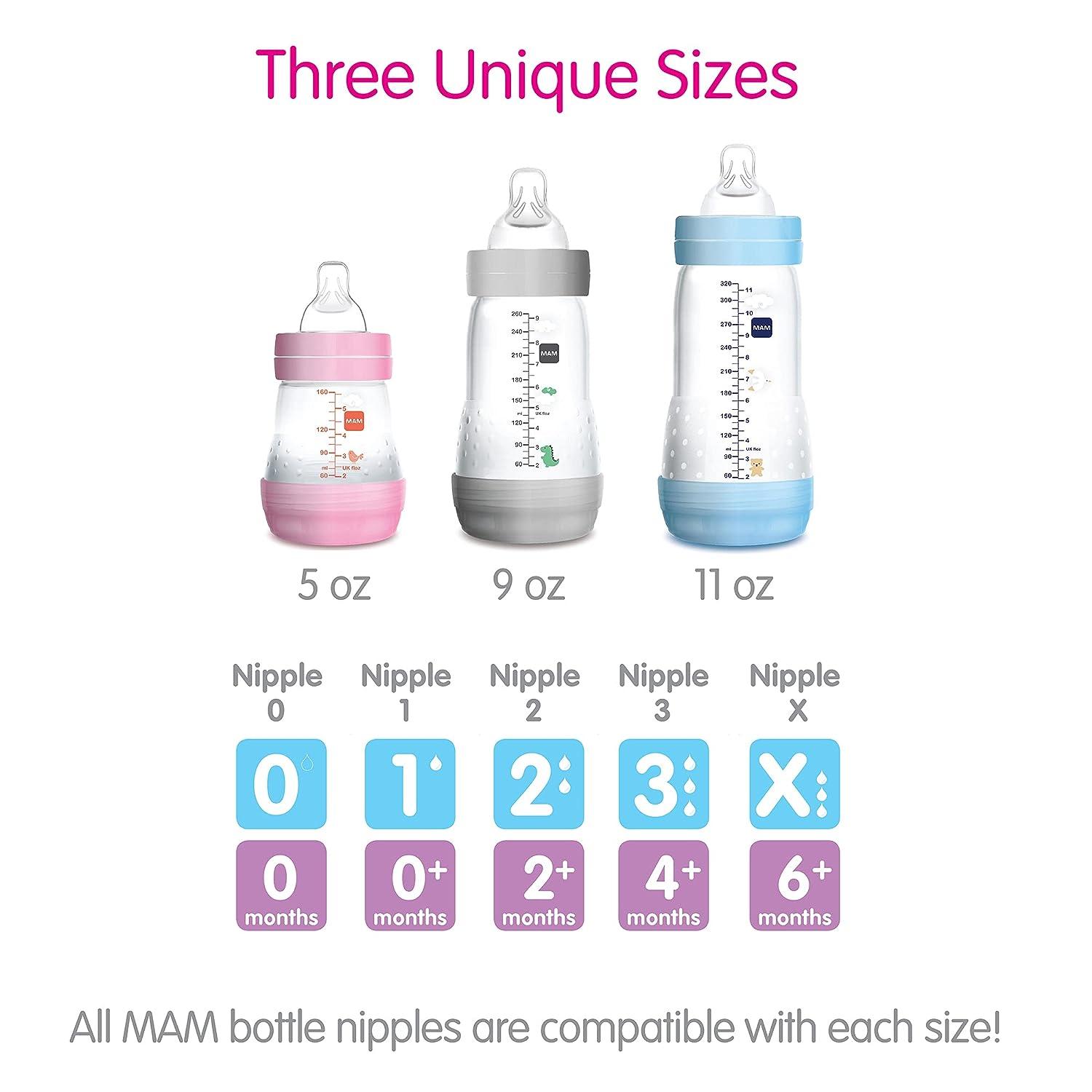 MAM Easy Start Matte Anti-Colic Bottle, 9 oz, Girl, 2 pack