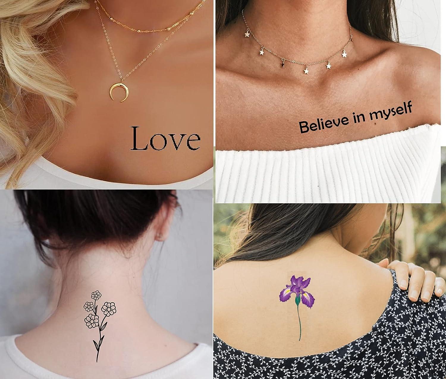 Buy Tiny Word Temporary Tattoos 30 Sheets Fake Black Tattoo Stickers for  Women Men kids Boys Girls Adults Small Temp Tattoo Paper for Body Art Hand  Face Arm Leg Neck Decorations DIY