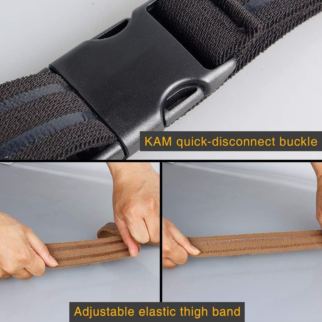 2 Pieces Tactical Leg Strap Nylon Thigh Belt Elastic Thigh Strap