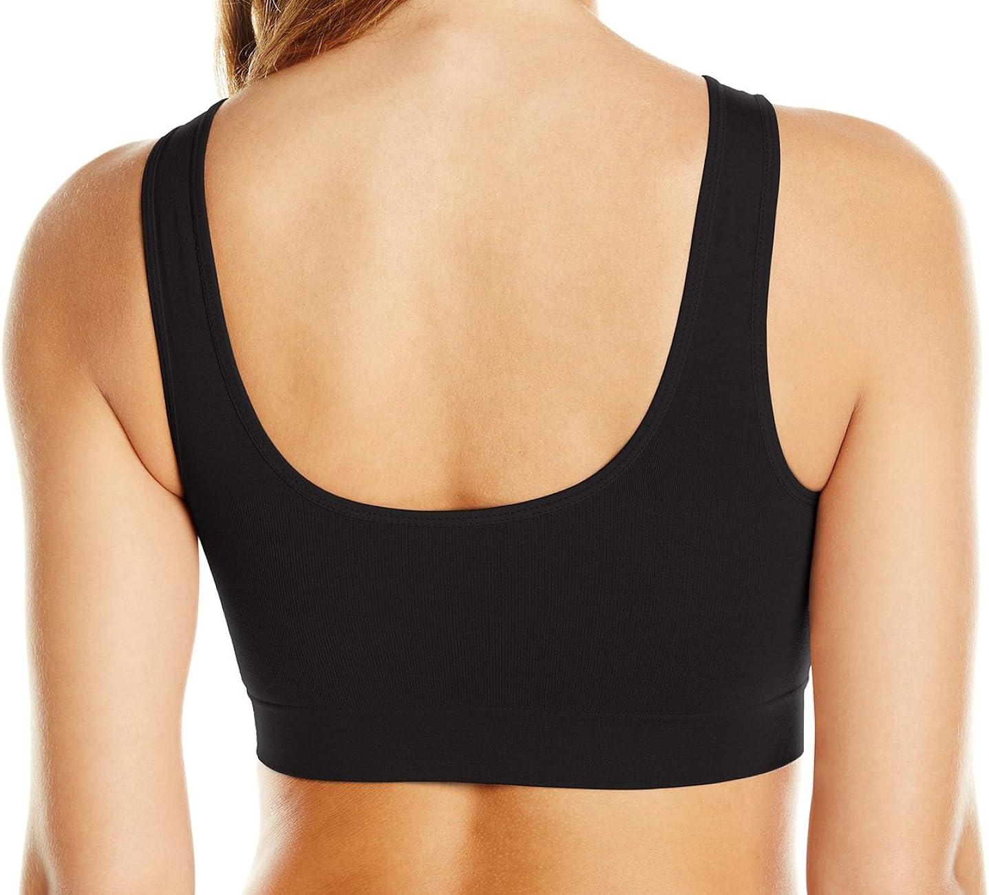 Women Sleep Bra Comfort Seamless Wireless Stretchy Sports Bra with  Removable Pads Plus Size 