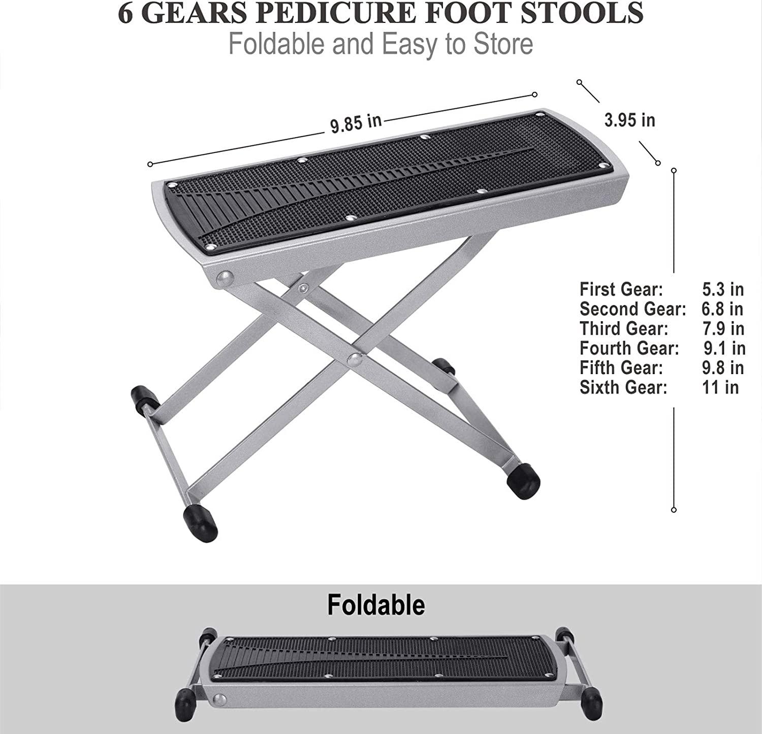 Pedicure Foot Rest Stand, Beauty Footrest for Pedicures, Toenail Care Stand  with Non-Slip Rubber, Adjustable Foot Pedal, Pedicure Foot Stand for Home