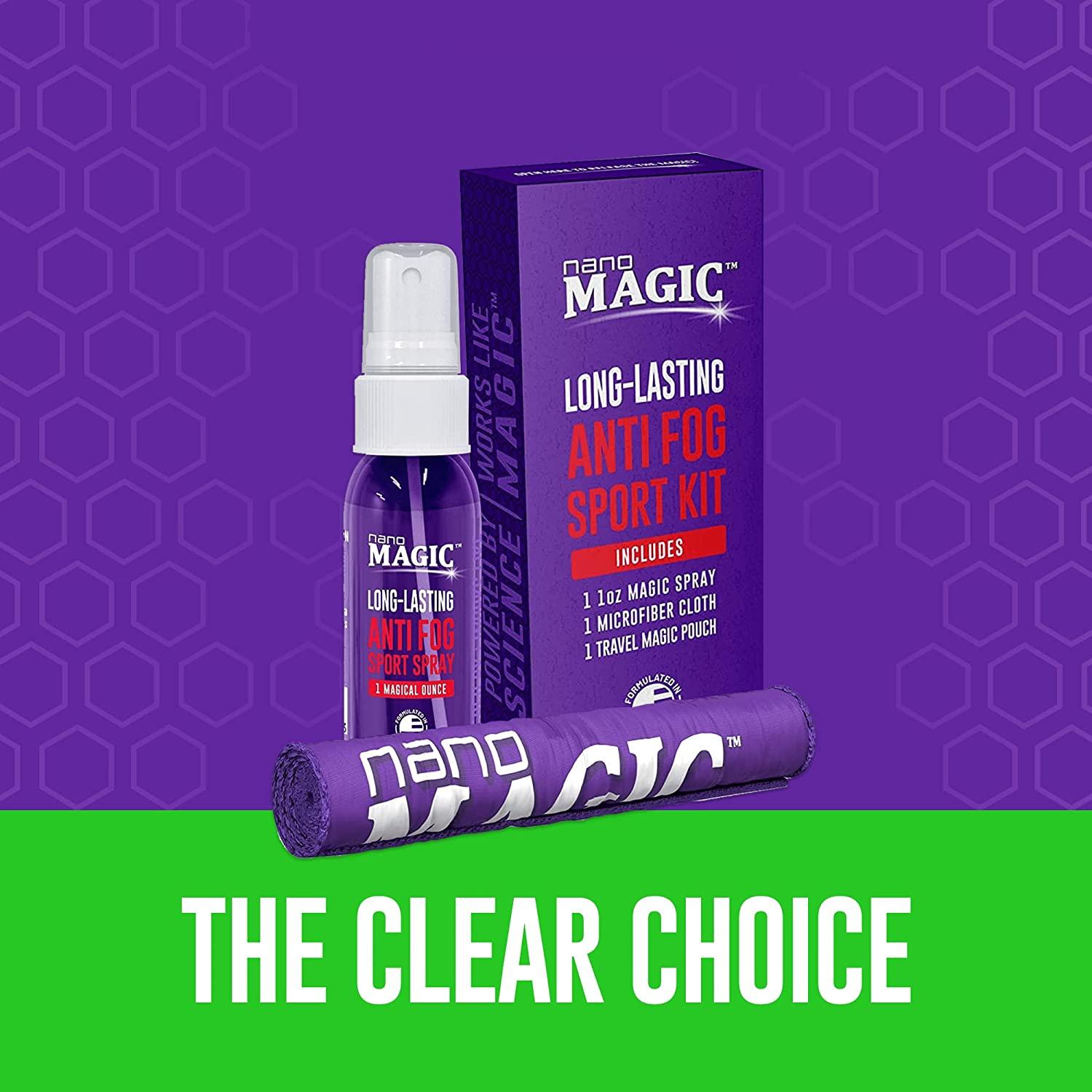 Nano Magic Anti-Fog & Lens Cleaner Spray Kit - Ultimate Clear Vision Products for Lenses, Glasses, Googles, 2-in-1 Anti Fog & Lens Cleaner Spray (1 oz